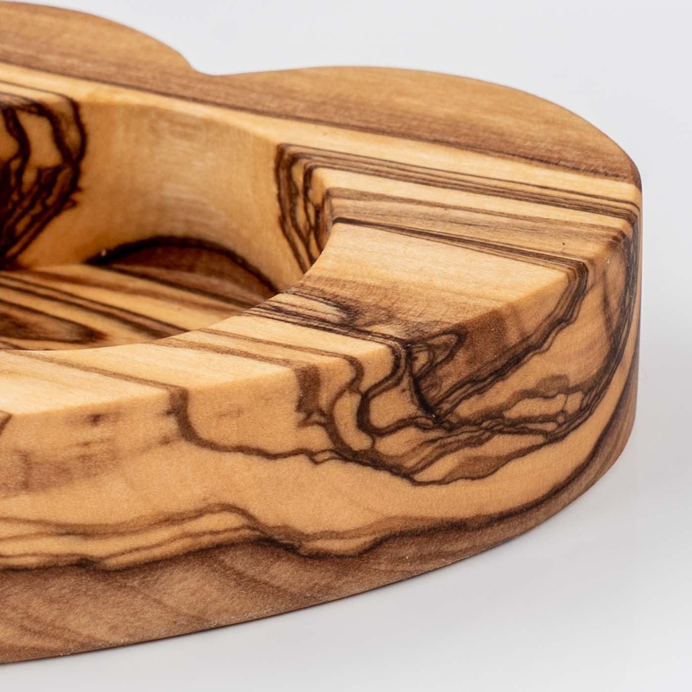 3er Set Teelichthalter Olivenholz Herz Natur Kerzenhalter Holz Tischdeko Unikat
