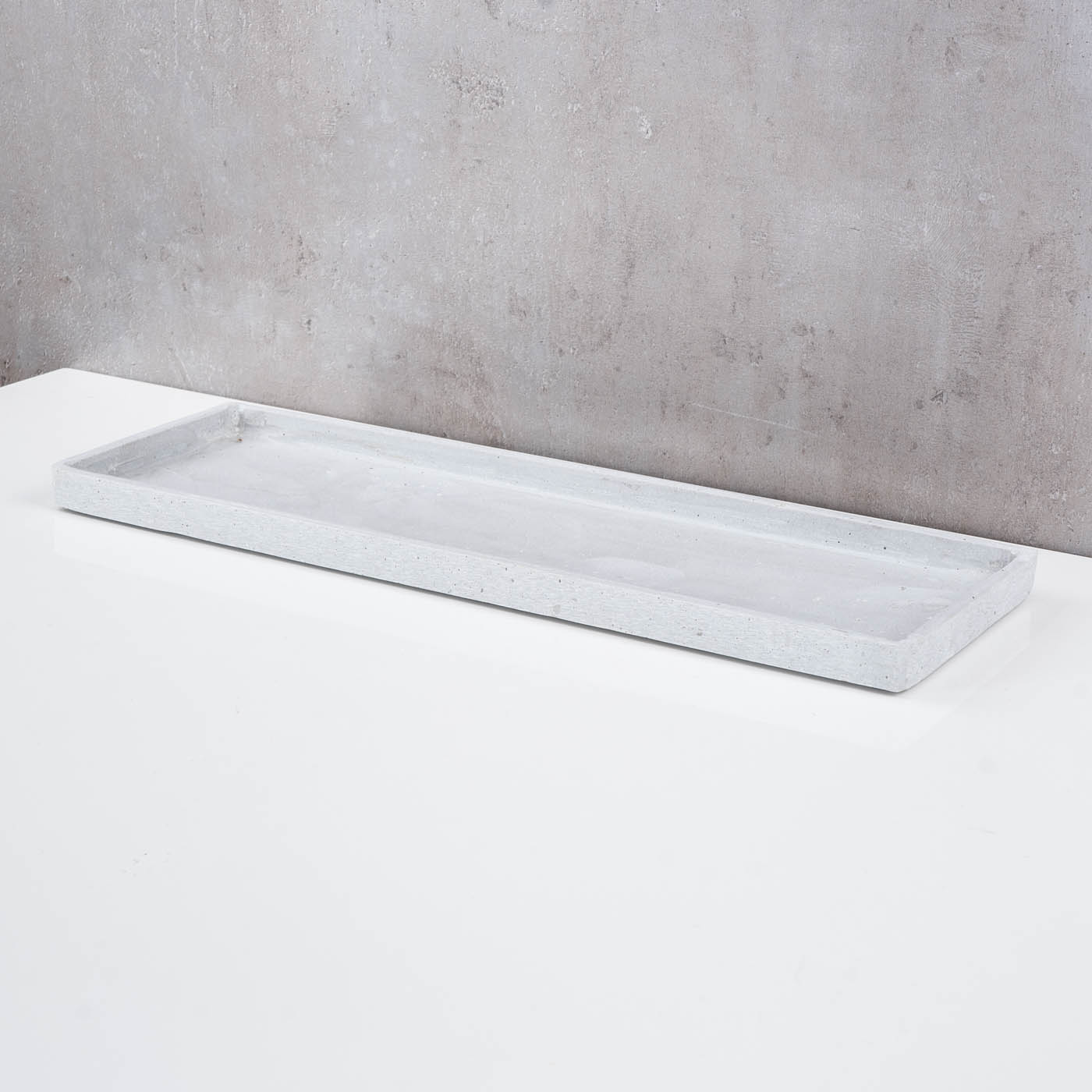 Deko Tablett L44cm Rechteckig Grau Betonoptik Dekoschale Tischdeko Aufbewahrung