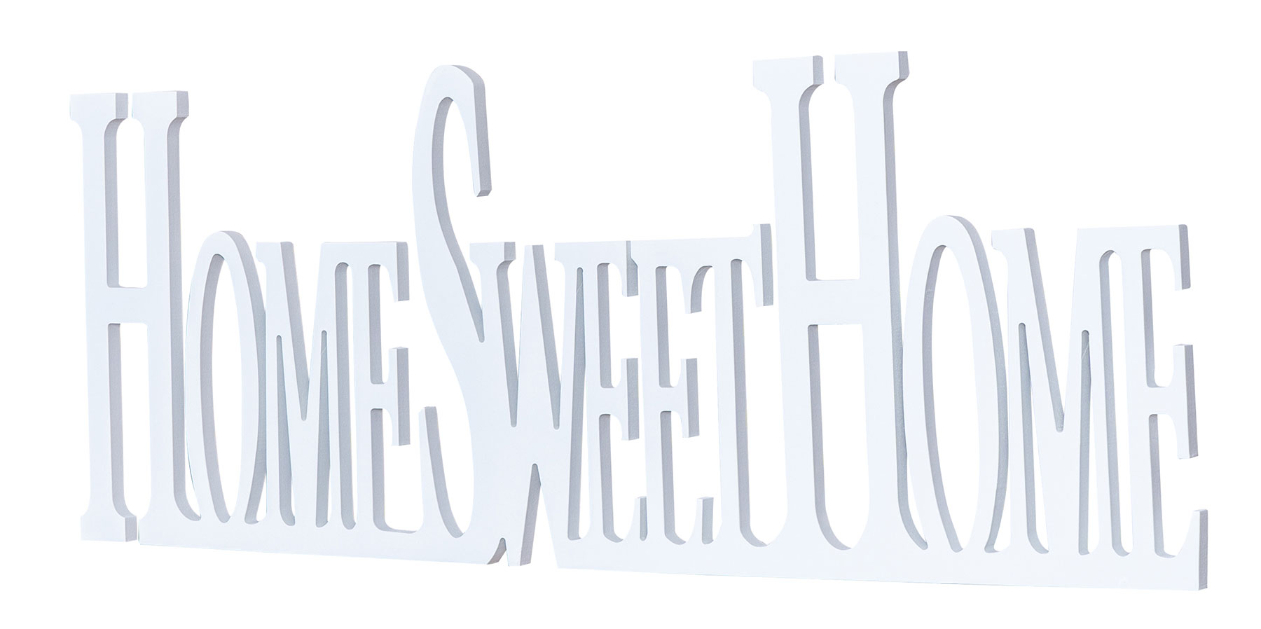 XXL Schriftzug Home Sweet Home 74x29cm Weiß Wandbild Wanddeko Buchstaben Deko