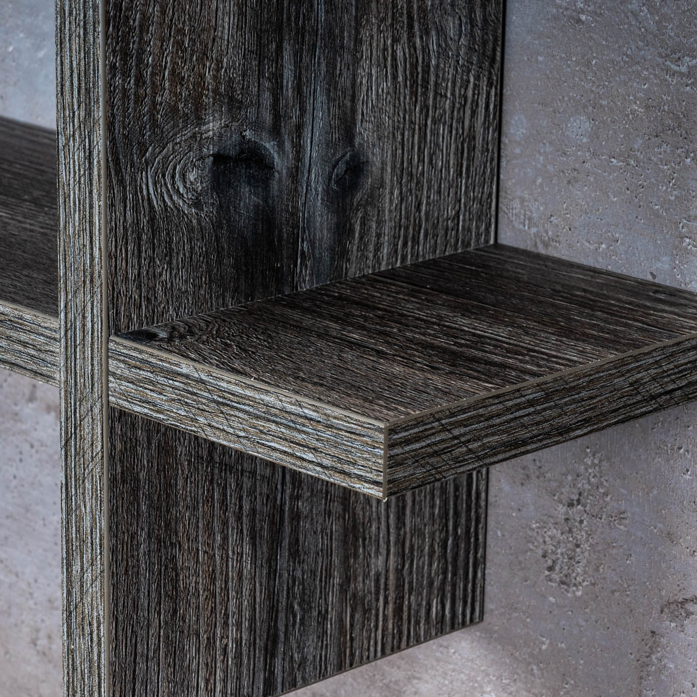 Regal BxH 98x48cm Holz Steckregal Altholz Shabby Chic Wandregal Bücherregal