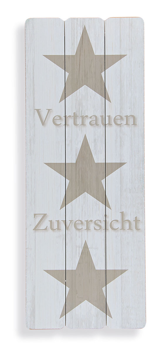 Wandbild Sterne Vertrauen Holz-Bild Stars Wandschild Modern Holzbild