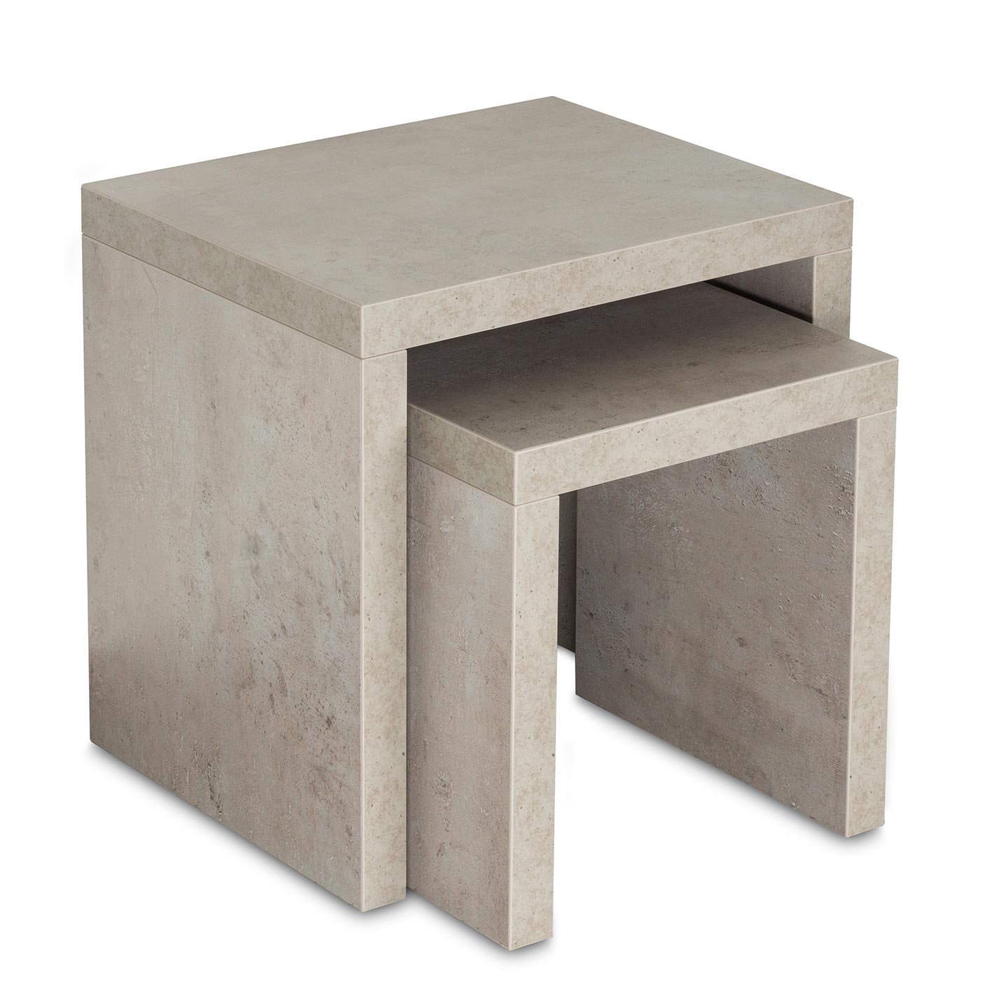 2 Satztisch 44x44x36cm Betonoptik grau Beistelltisch Couchtisch