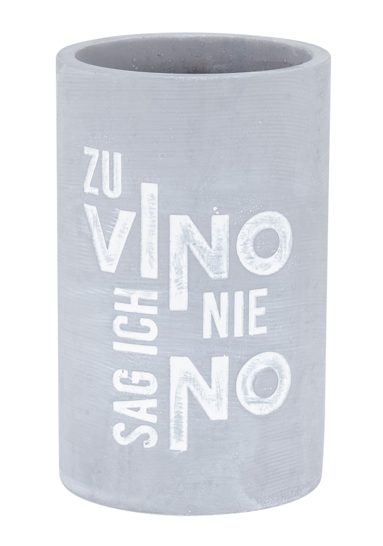 Flaschenkühler Beton Grau H21cm Weinkühler Spruch Zu Vino Sektkühler Tischdeko