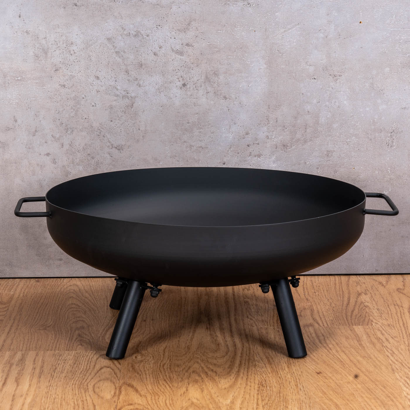 Feuerschale Garten 50cm Eisen Schwarz Feuerstelle Terrasse Outdoor Kamin Garten