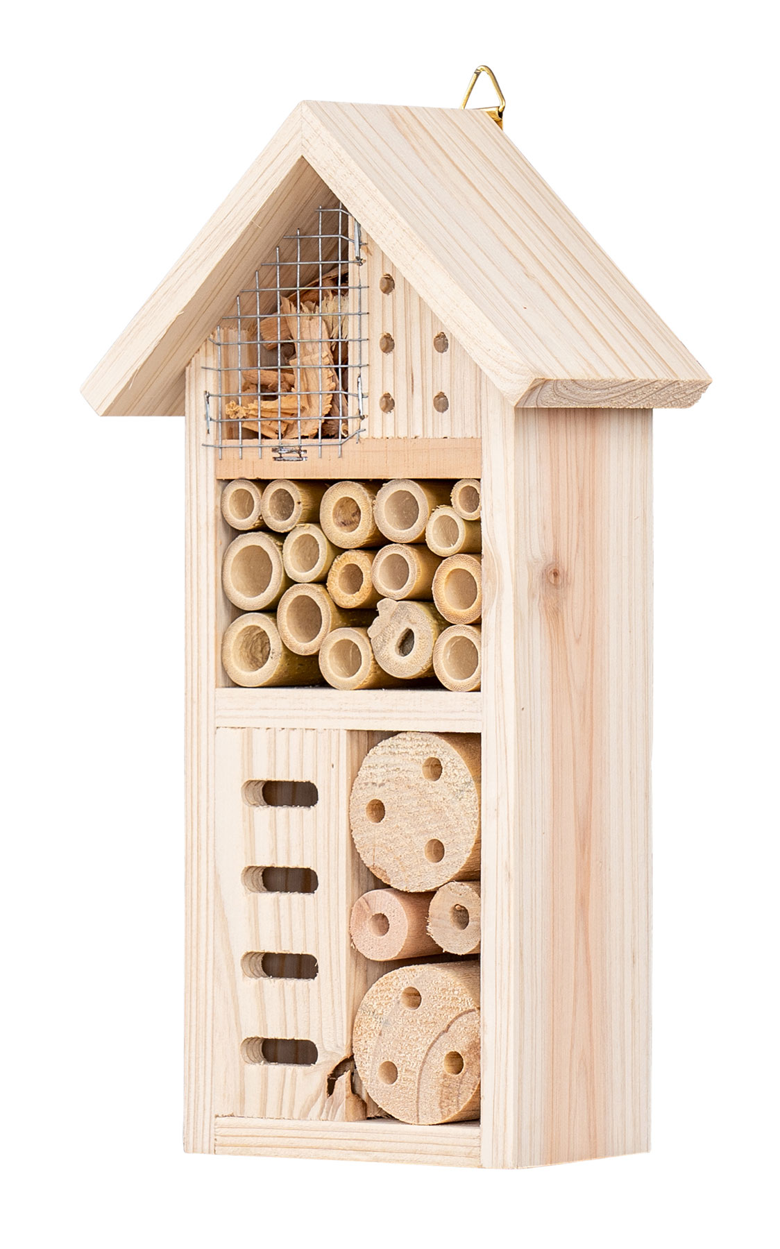 Insektenhotel H26cm Insektenhaus Holz Natur Schutz Bienenhotel Nistkasten Garten