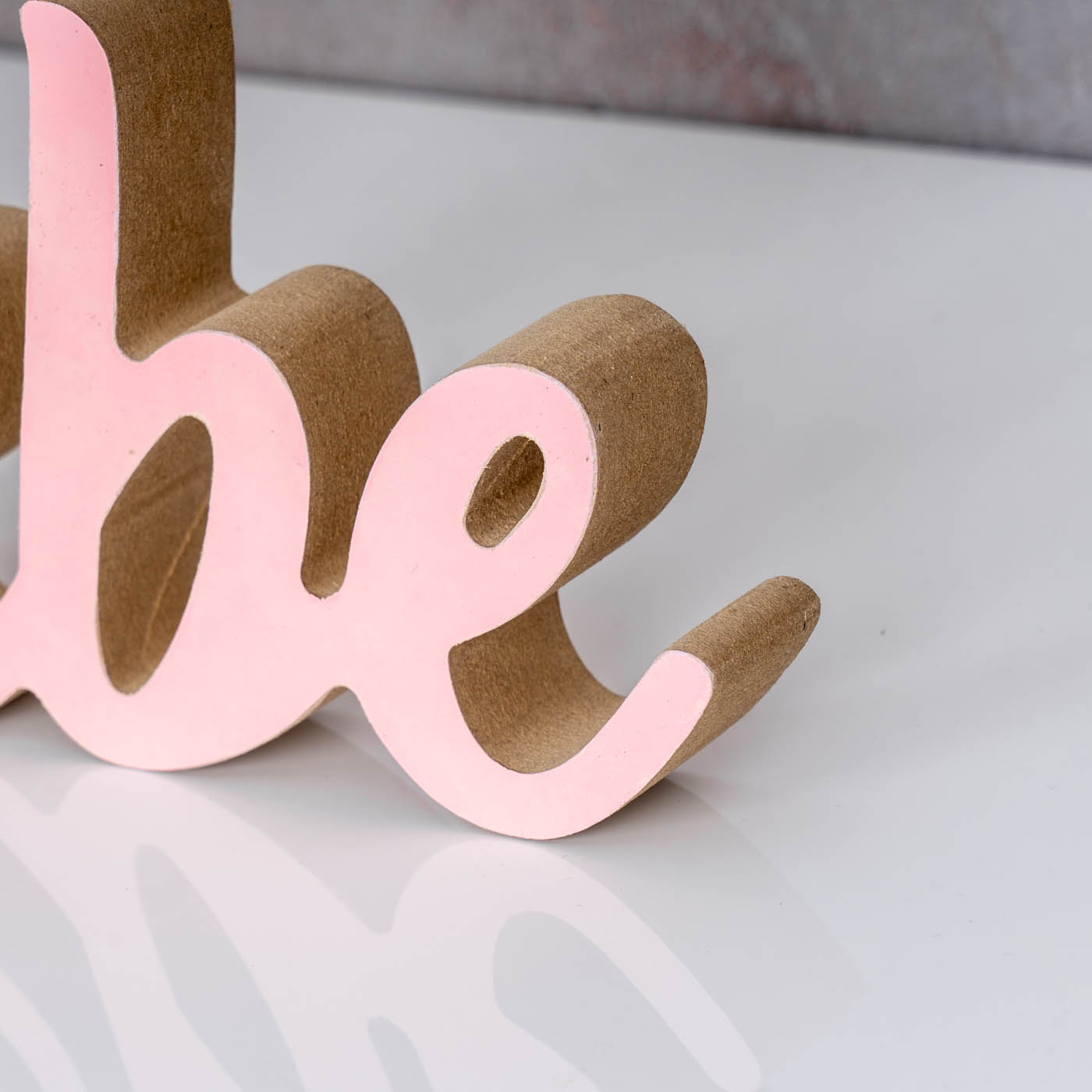 Schriftzug Liebe L22cm Pastell Rosa Holz Tischdeko Deko Aufsteller Wohndeko