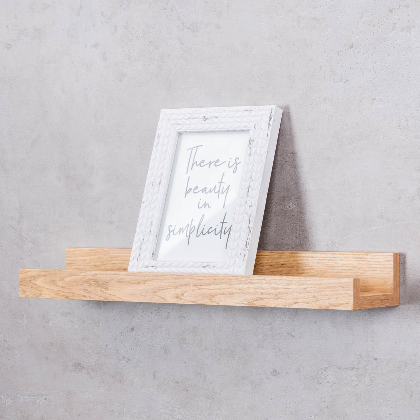 Bilderleiste Eiche Braun L40cm MDF Holz Wandregal Schmal Wanddeko Hängeregal