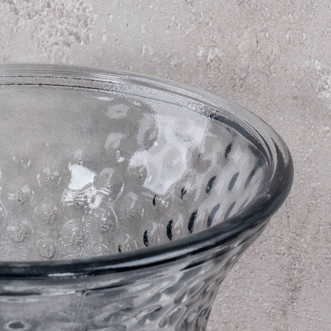 Retro Vase Grau Glas Blumenvase Dekovase Glasvase Blumendeko Tischdeko Frühling