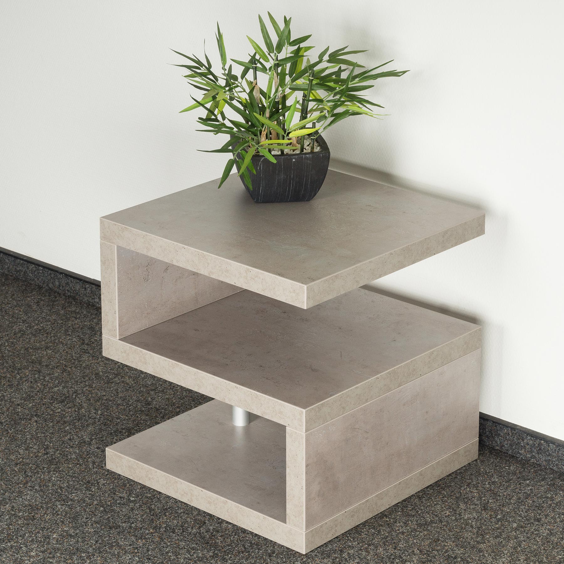 Couchtisch Sigi 44x44x44cm Betonoptik Grau Beistelltisch Ablage Tisch
