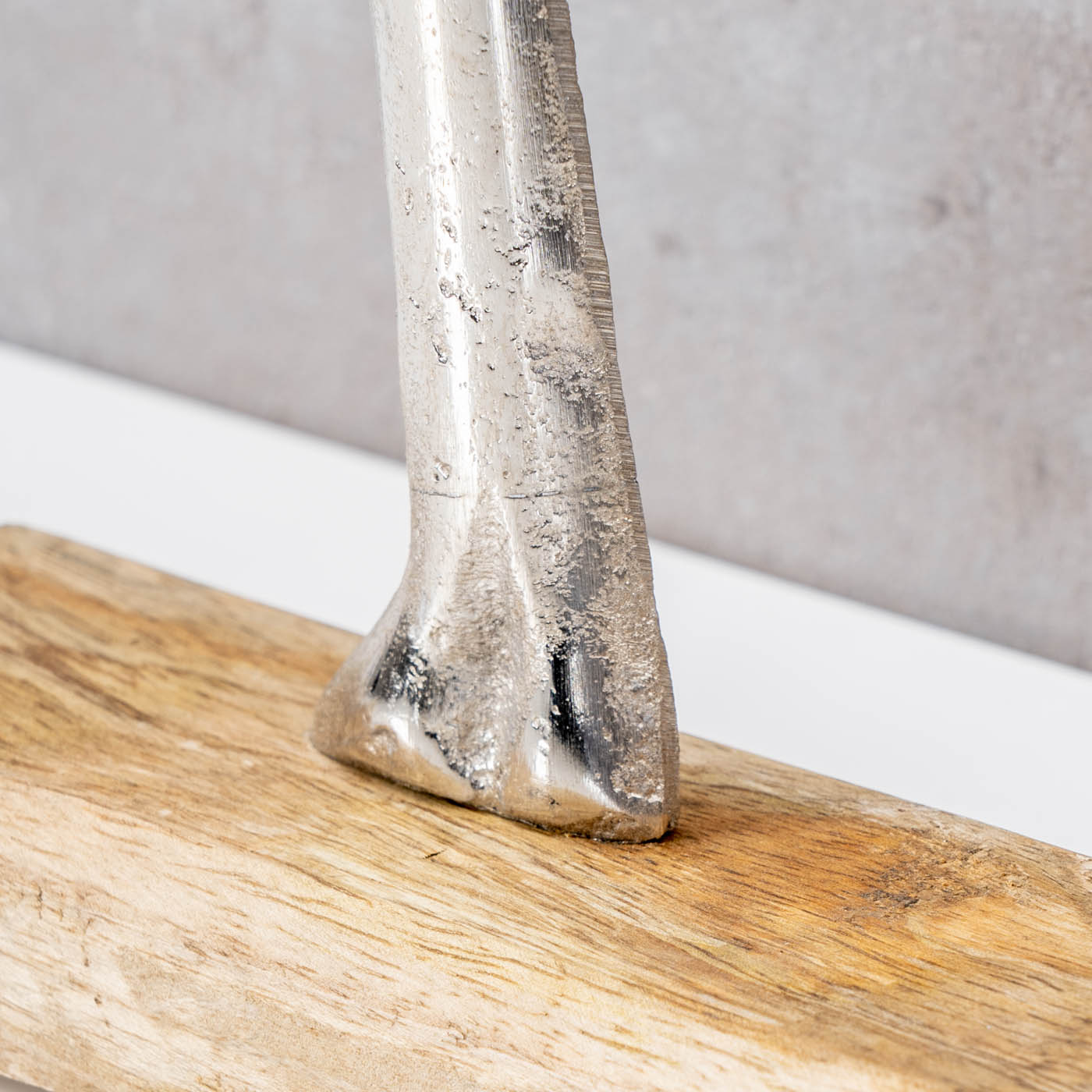 Deko-Aufsteller H25cm Lebensbaum Mangoholz Silber Braun Tischdeko Deko Baum
