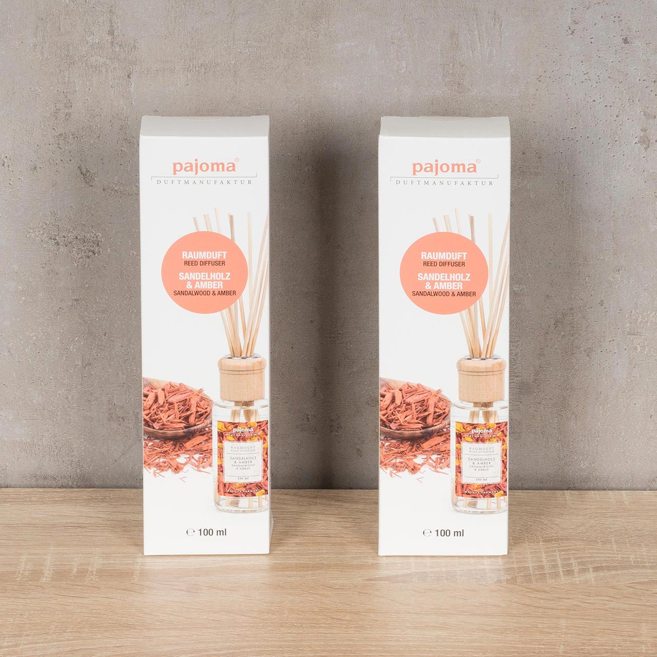 2er Set Raumduft 100ml Sandelholz Lufterfrischer Stäbchen Duft