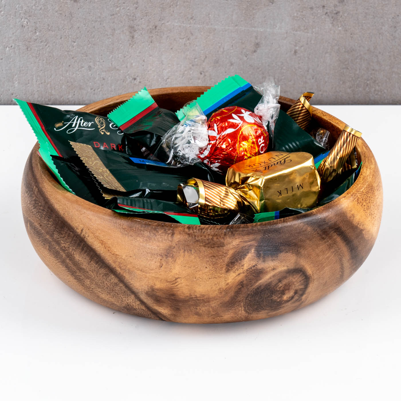 3er Set Snackschale Holz Akazie Ø15cm Rund Schale Obstschale Dekoschale Deko