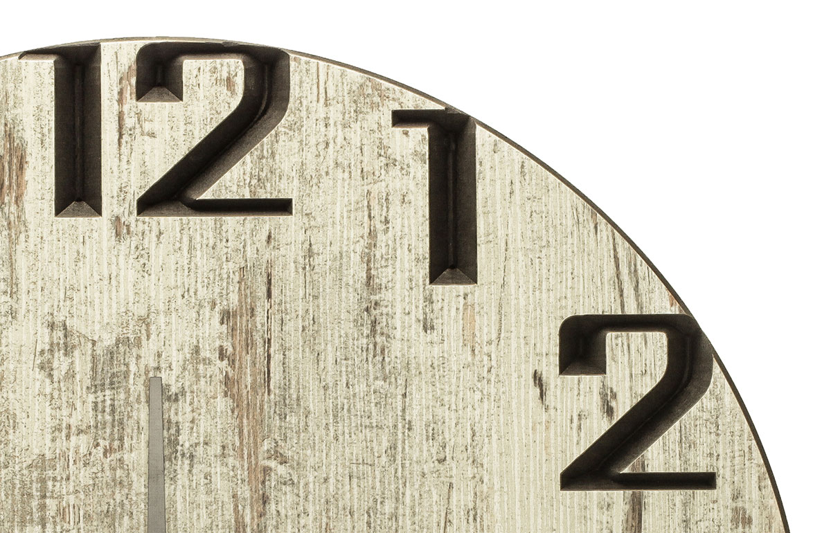 Wand-Uhr Holz 30cm Shabby Chic Deutsche Herstellung modern Marke