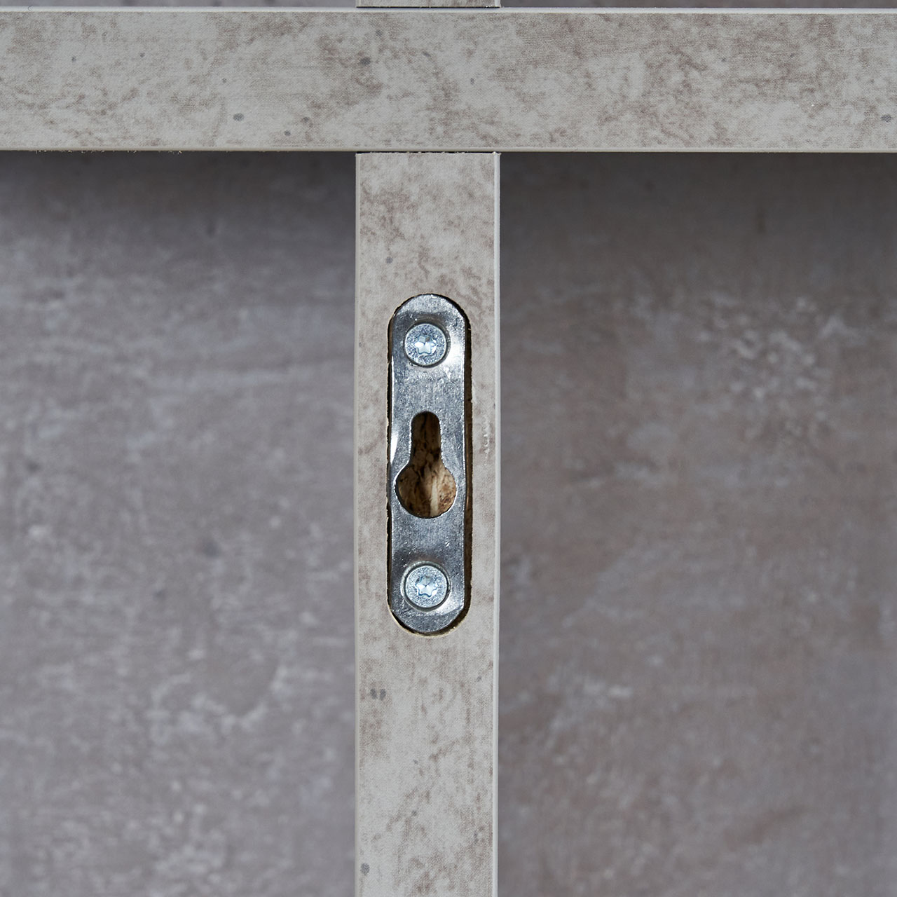 Regal BxH 98x48cm Holz Steckregal Beton-Optik Wandregal Bücherregal Vintage Deko