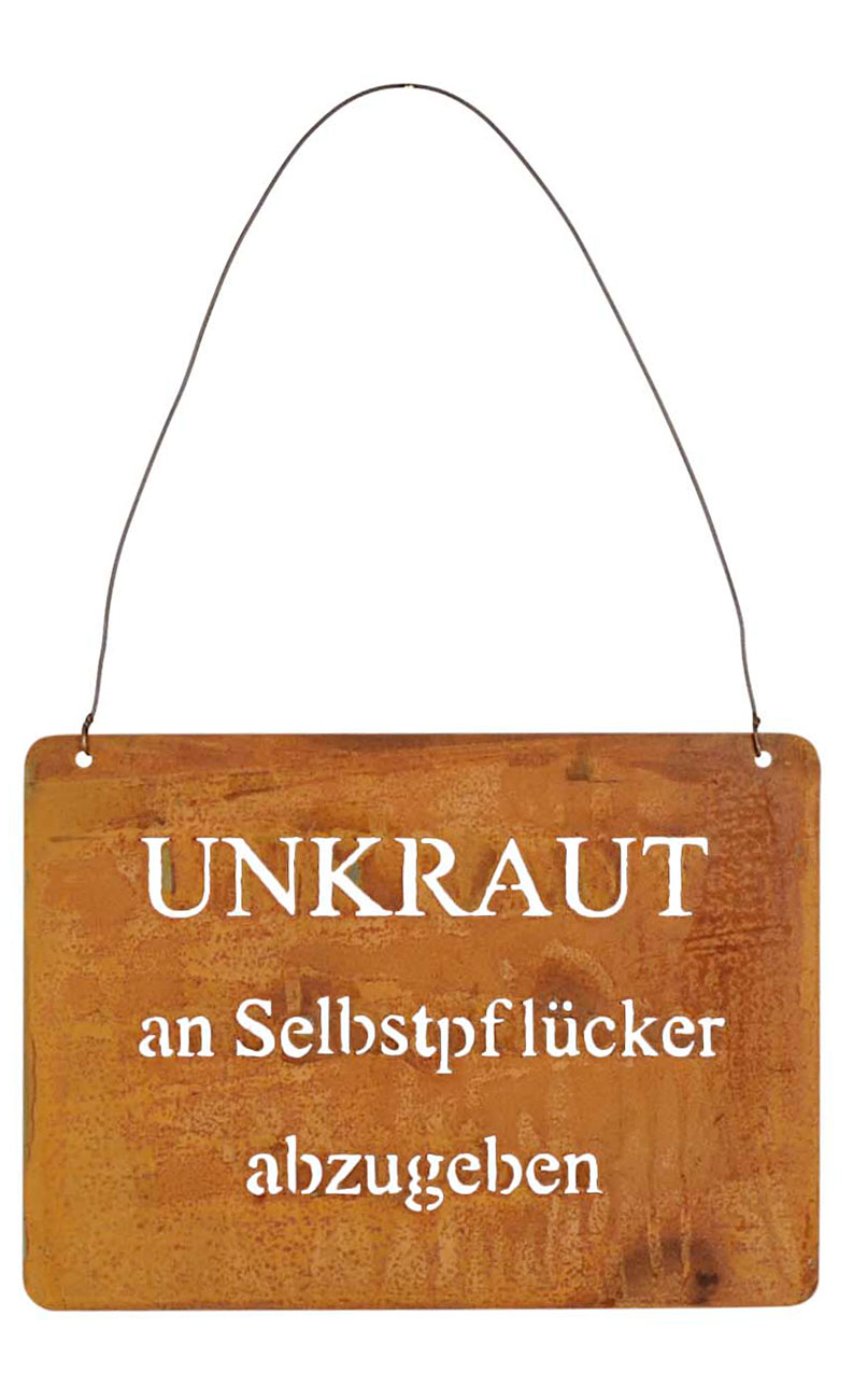 3er Set Wandbilder Sprüche 18x13cm Schilder Garten-Deko Türschild Edelrost