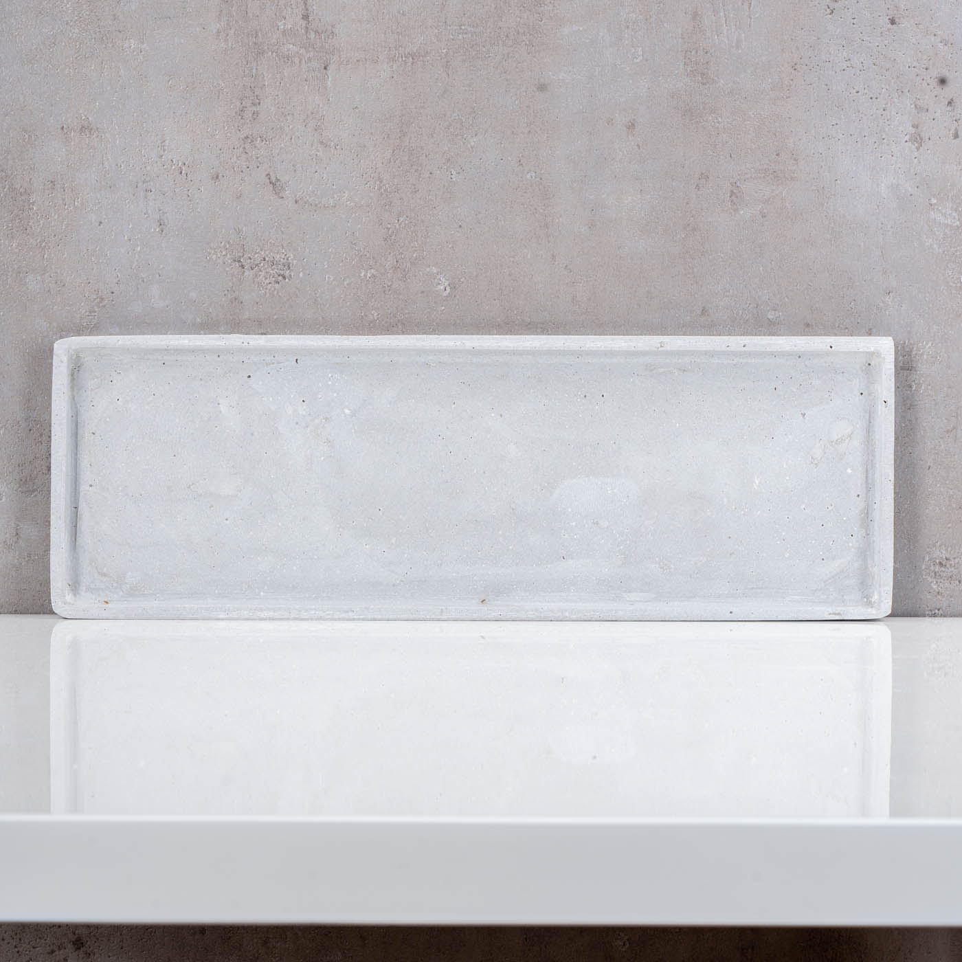 Deko Tablett L44cm Rechteckig Grau Betonoptik Dekoschale Tischdeko Aufbewahrung