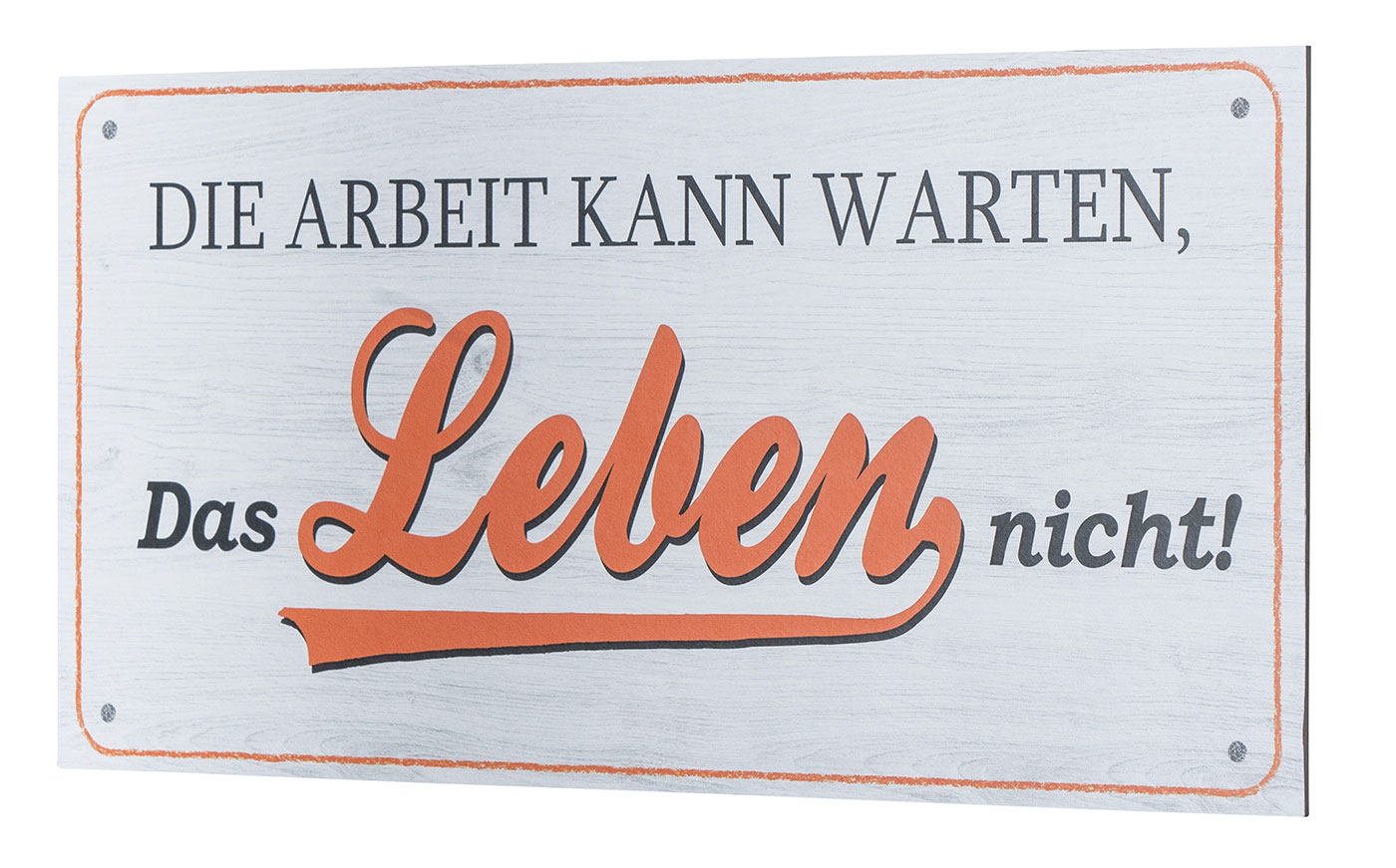 Wandbild 40x20cm Die Arbeit kann warten Spruch Deko Wandschild Freunde Bild Deko