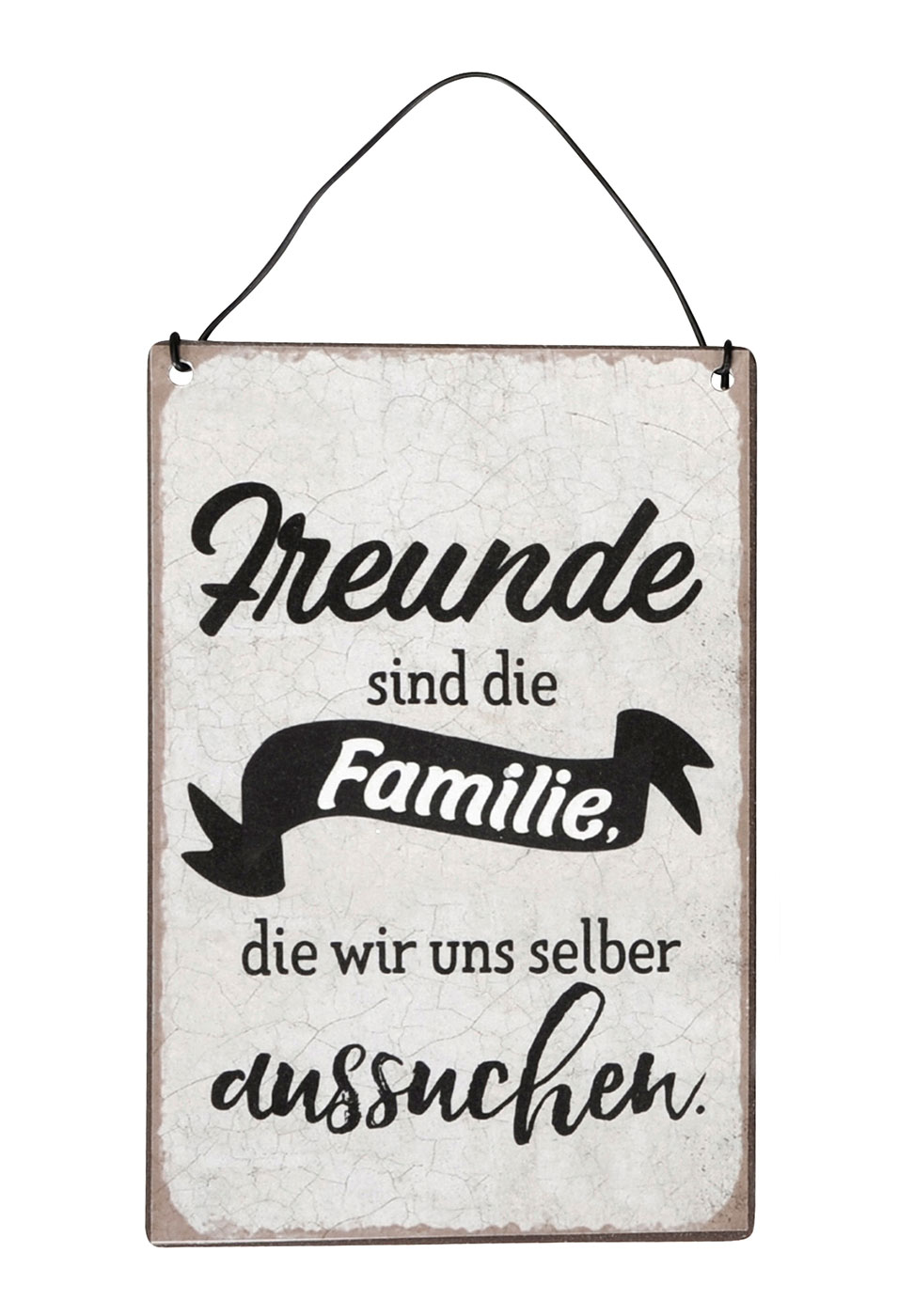 3er Set Blechschilder H15cm Freunde Familie Sprüche Wandbild Wanddeko Deko Schild