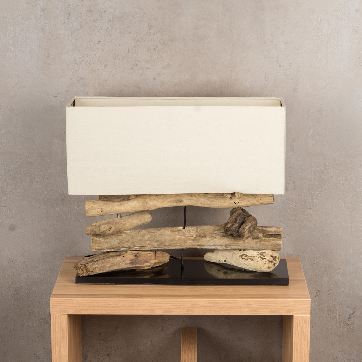 Holzlampe Tischlampe aus Treibholz 50x17x43cm Unikat Hochwertig Lampe