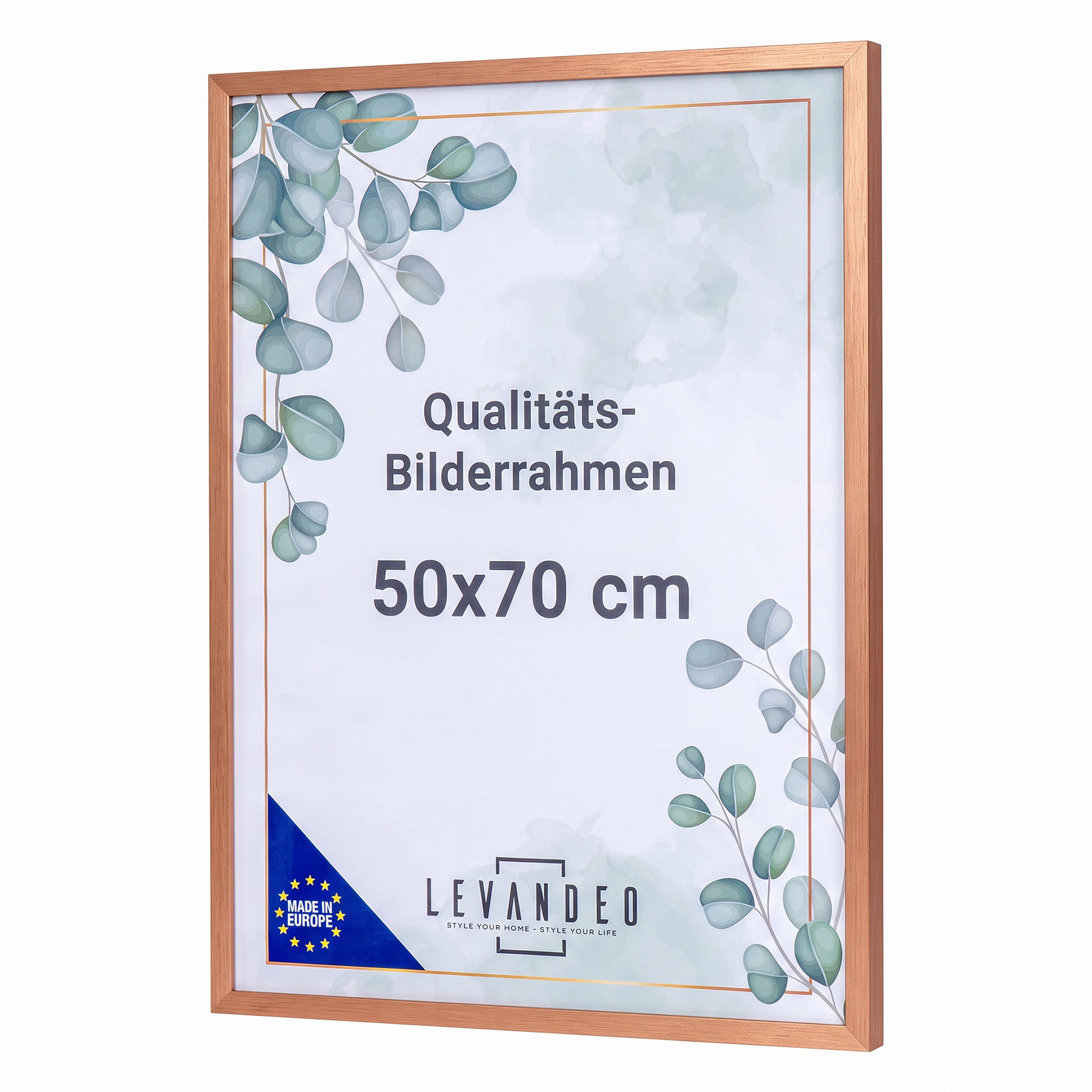 Bilderrahmen Kupfer 50x70 Holz Fotorahmen MDF Holzrahmen Acrylglas Posterrahmen