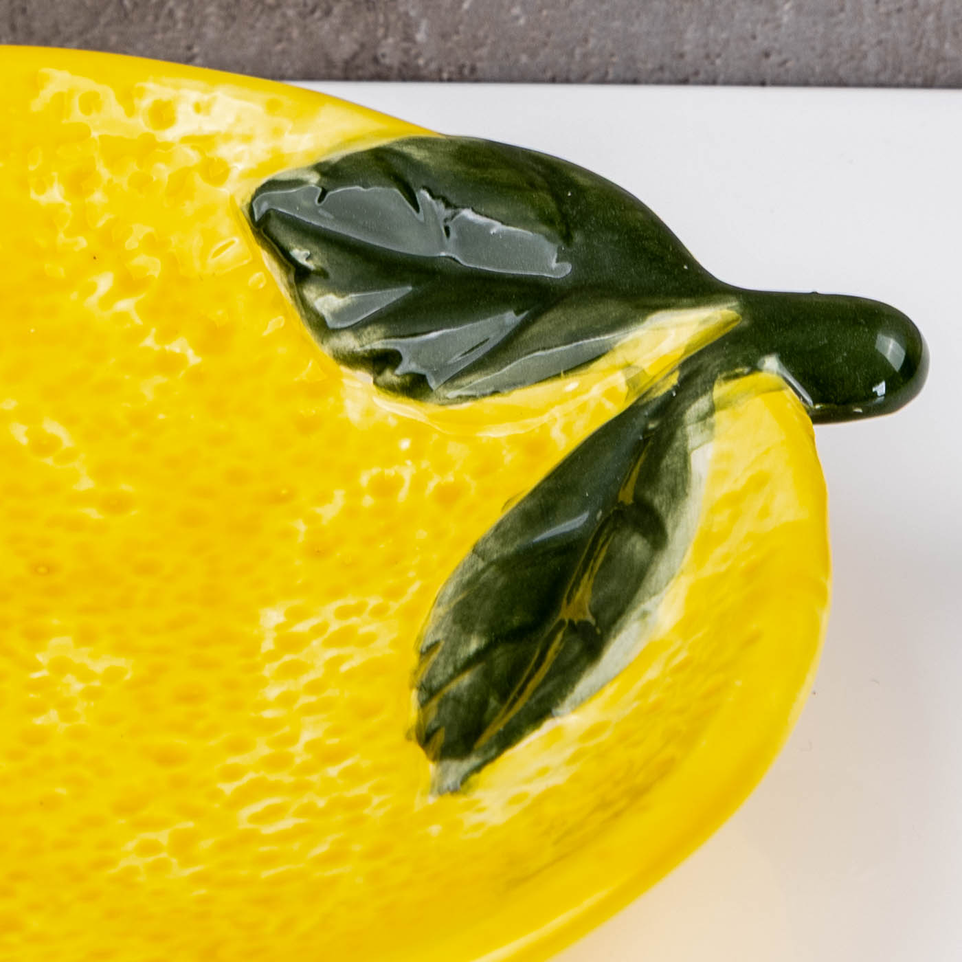 Teller Zitrone Keramik 21cm ZItronenschale Sommer Obst Dekoschale Tischdeko