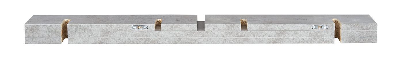 Regal BxH 98x48cm Holz Steckregal Beton-Optik Wandregal Bücherregal Vintage Deko