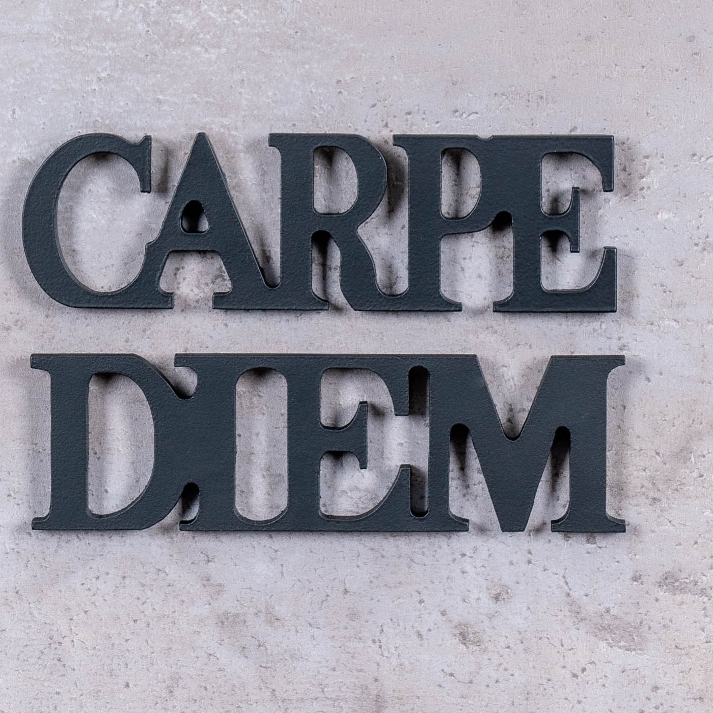 Schriftzug Carpe Diem 17x5cm Schwarz Tischdeko Wandbild Wanddeko Buchstaben Deko