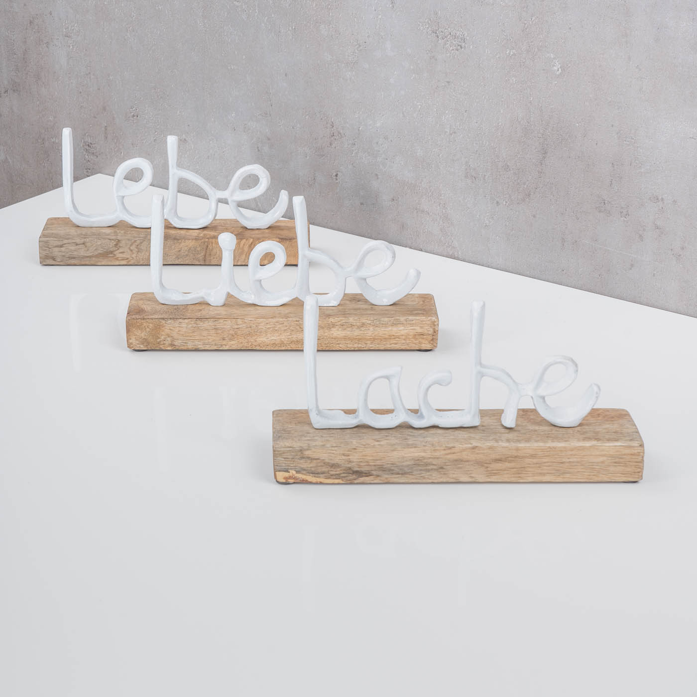 levandeo - Scritta 3D Hoe, 35 x 13 c, in legno, colore
