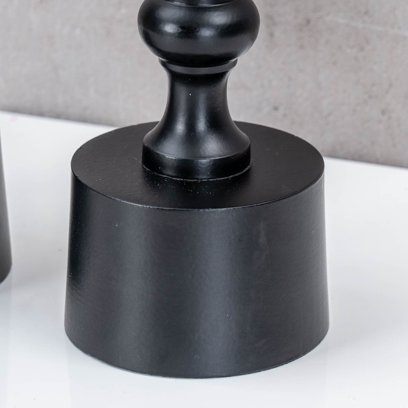 2er Set Kerzenhalter Schwarz Stabkerzen H17cm Metall Kerzenständer Tischdeko
