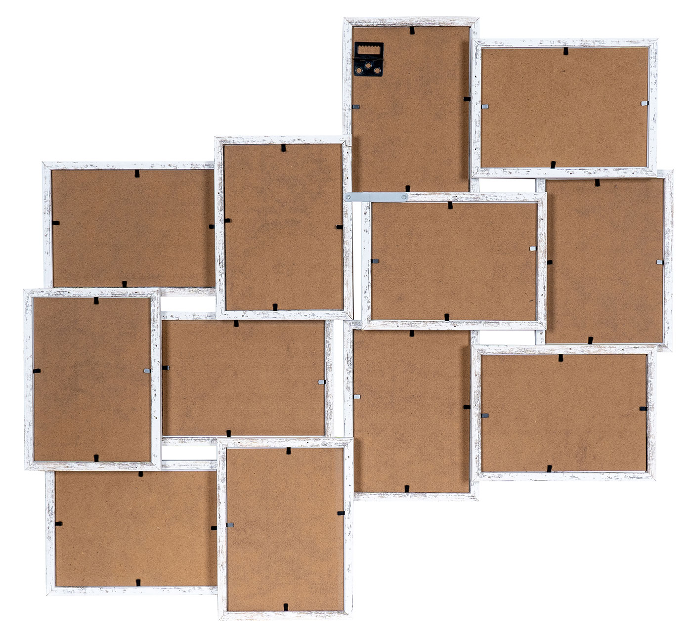 Bilderrahmen 70x65cm Collage 12 Fotos 13x18 Shabby Chic MDF Holz Fotorahmen