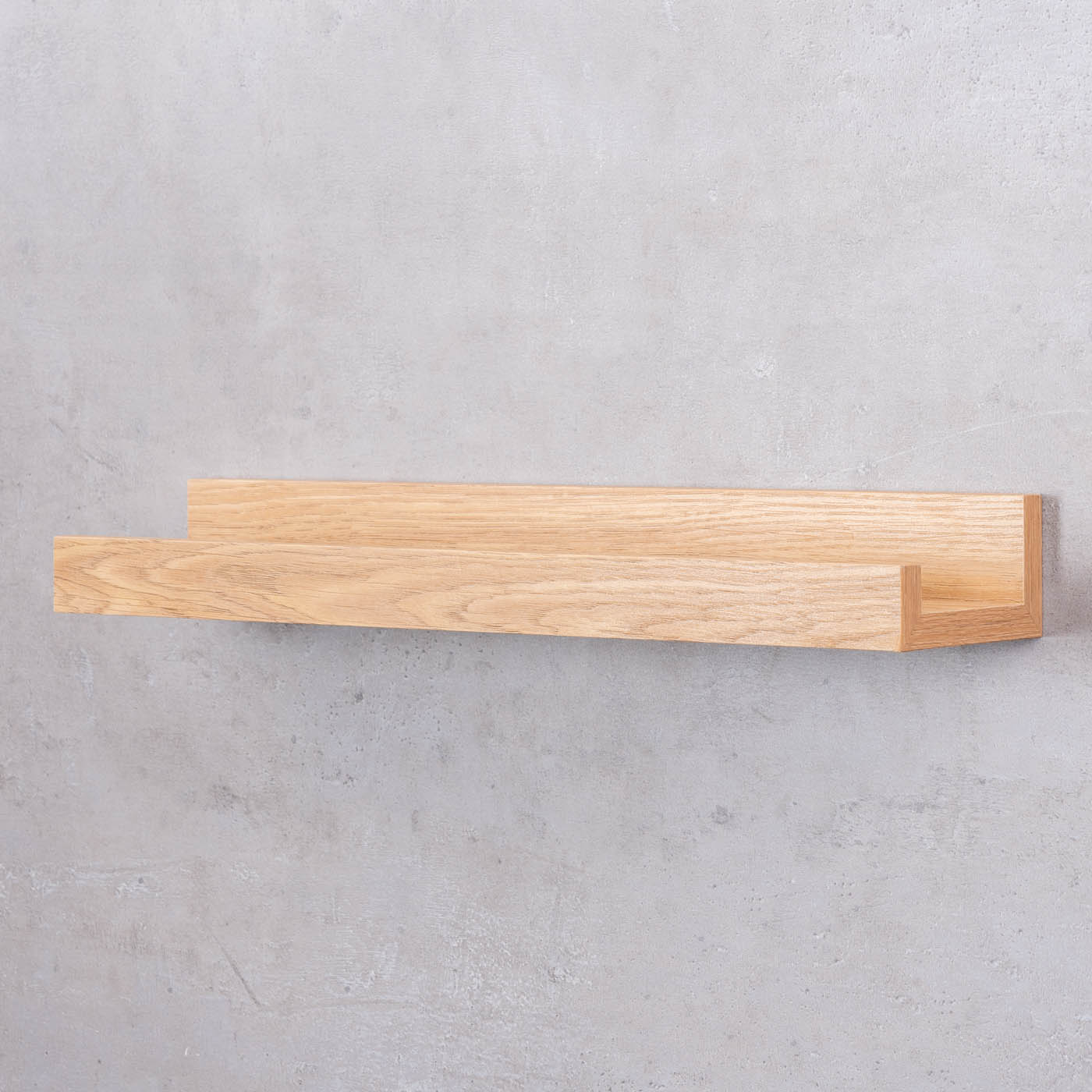 Bilderleiste Eiche Braun L40cm MDF Holz Wandregal Schmal Wanddeko Hängeregal