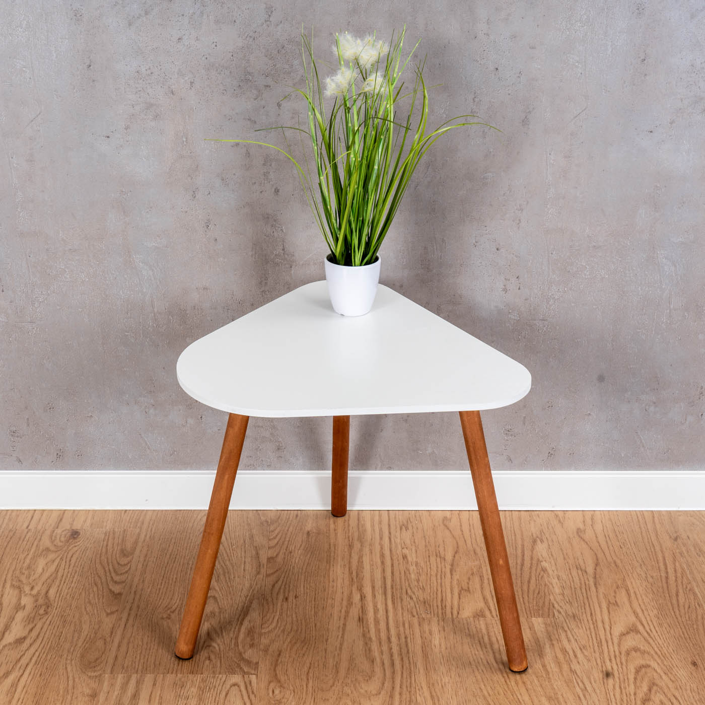 Beistelltisch H40cm Holz Weiß Ablage Couchtisch Holztisch Sofatisch Wohndeko