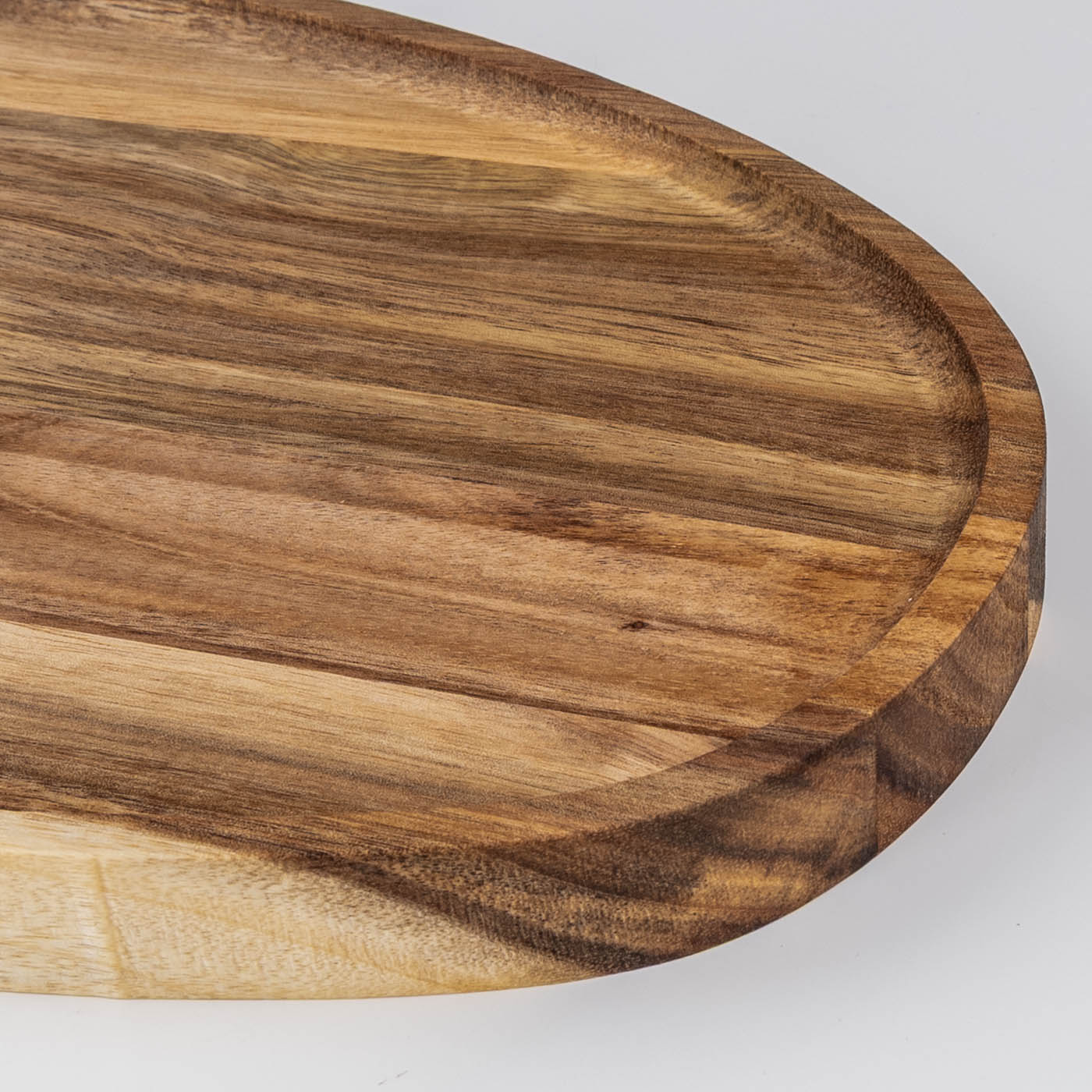 Holzteller Akazienholz L26cm Tablett Dekoschale Serviertablett Tischdeko Ablage