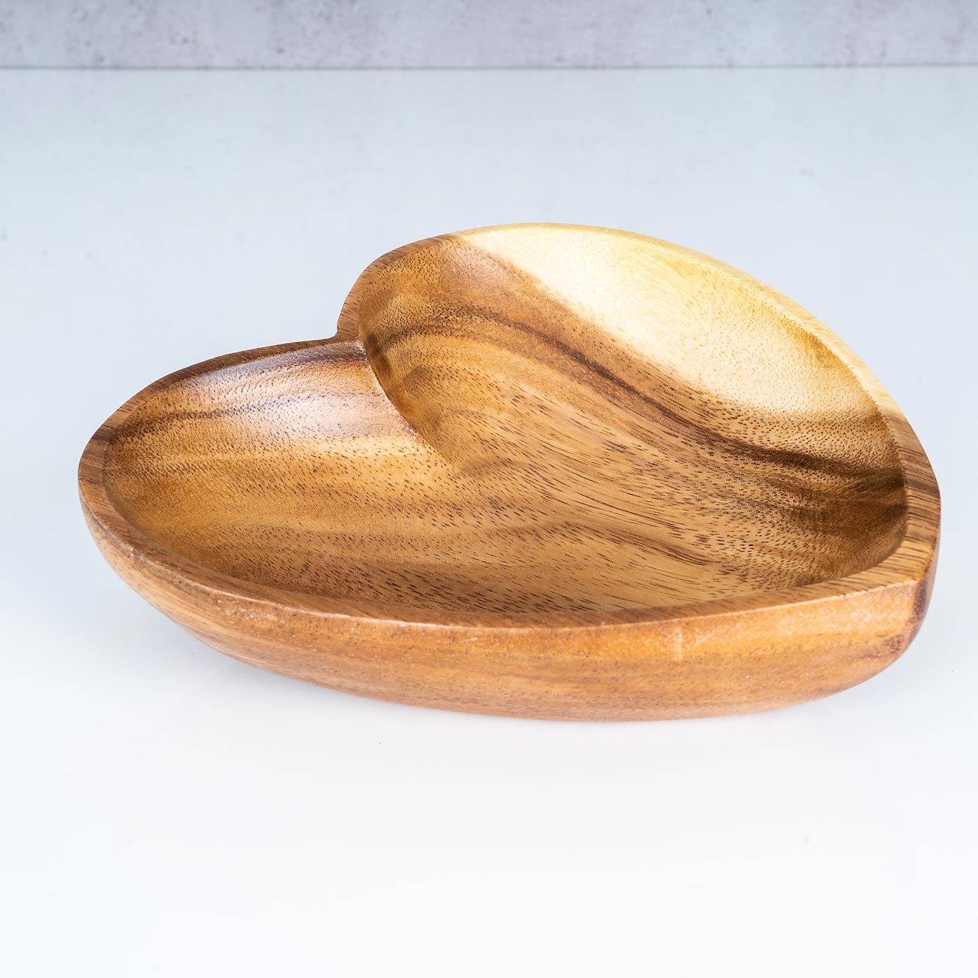 Schüssel Akazie 15x4cm Herz Holz Design Schale Obstschale Obstkorb Brotkorb