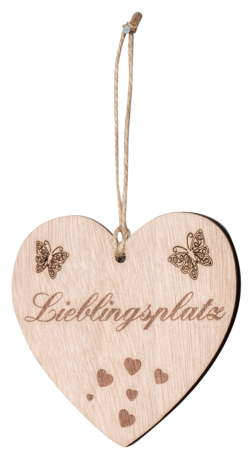 Lieblingsplatz Herz 10x9cm Birkenholz Sprüche Liebe Deko Holz Anhänger Geschenk