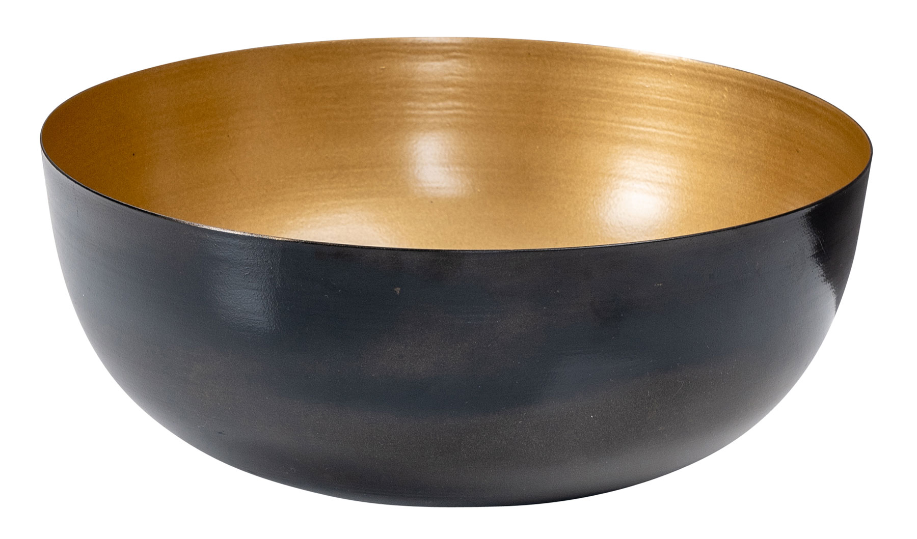 Schale Metall Rund Ø25cm Schwarz Gold Schüssel Dekoschale Tischdeko Aufbewahrung