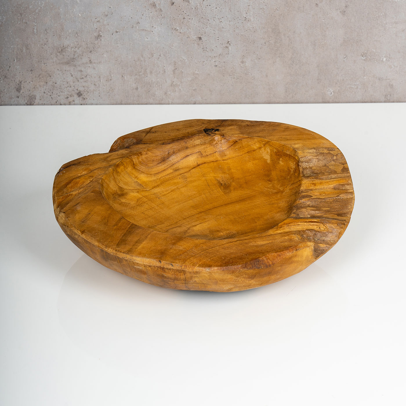 Schüssel Schale Teakholz 30cm Teak Massiv Holz Obstschale Holzschale Dekoschale
