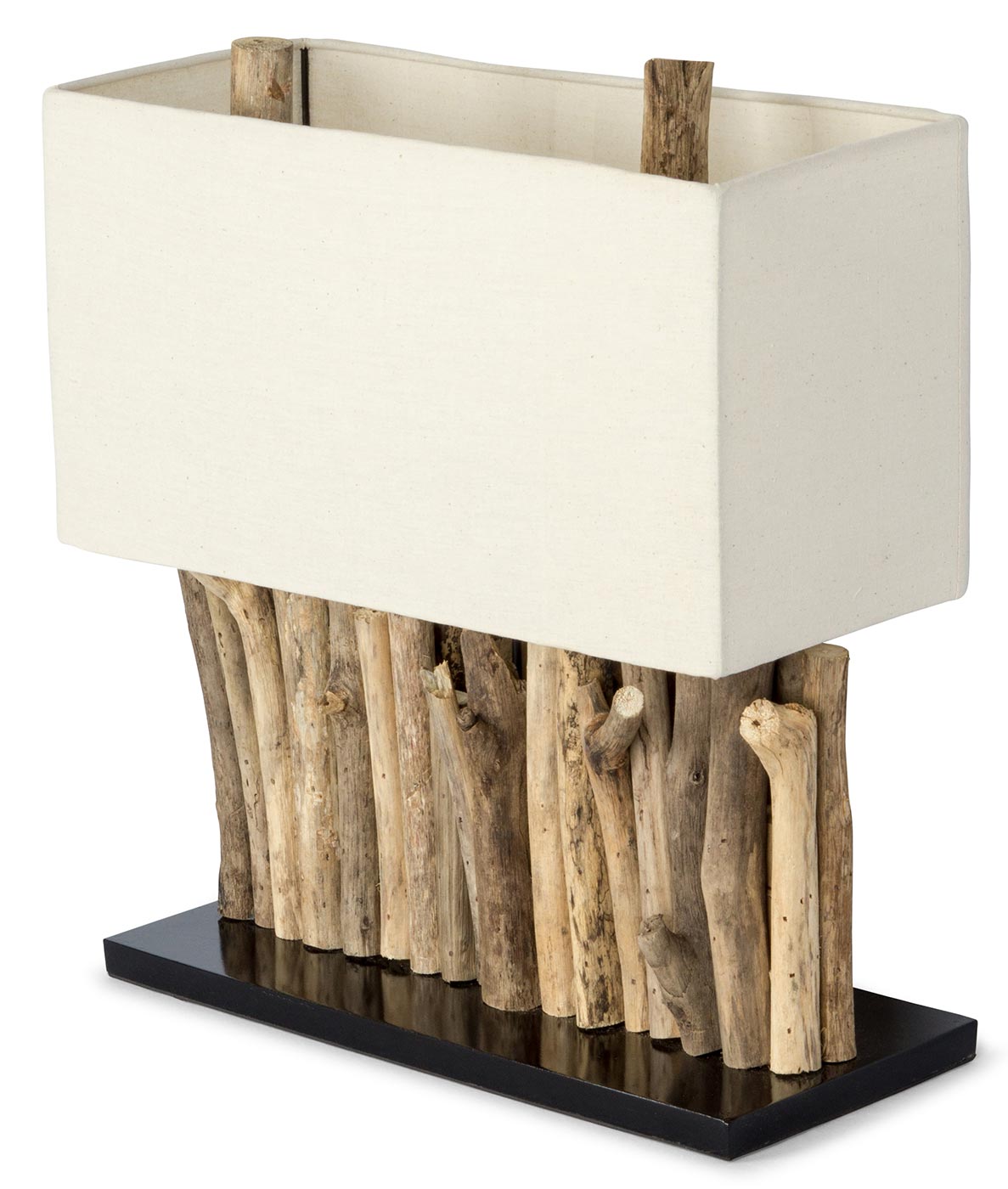 levandeo Lampe 35x40x16cm Tischlampe Treibholz Unikat Holzlampe Design Deko Rustikal