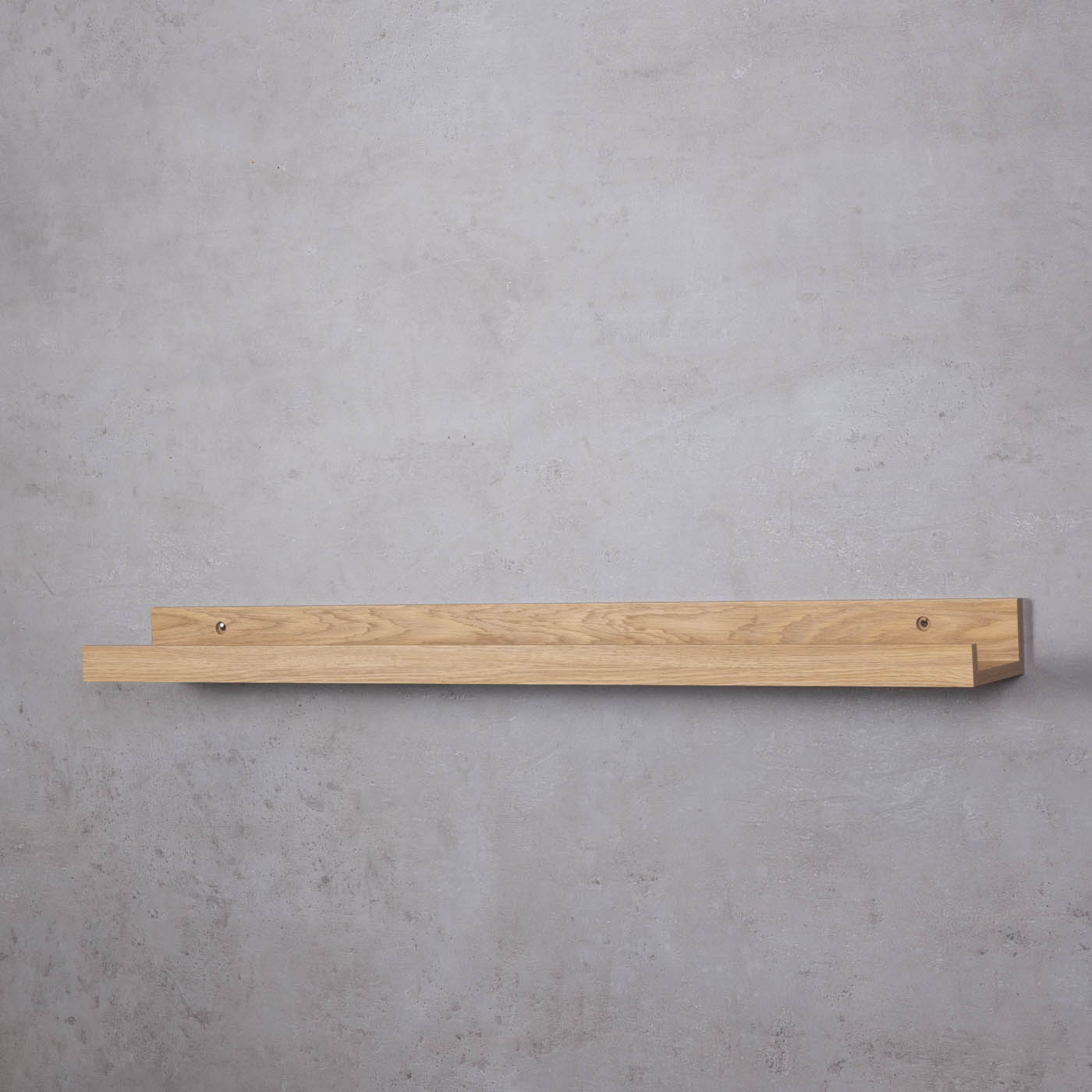 Bilderleiste Eiche Braun L70cm MDF Holz Wandregal Schmal Wanddeko Hängeregal