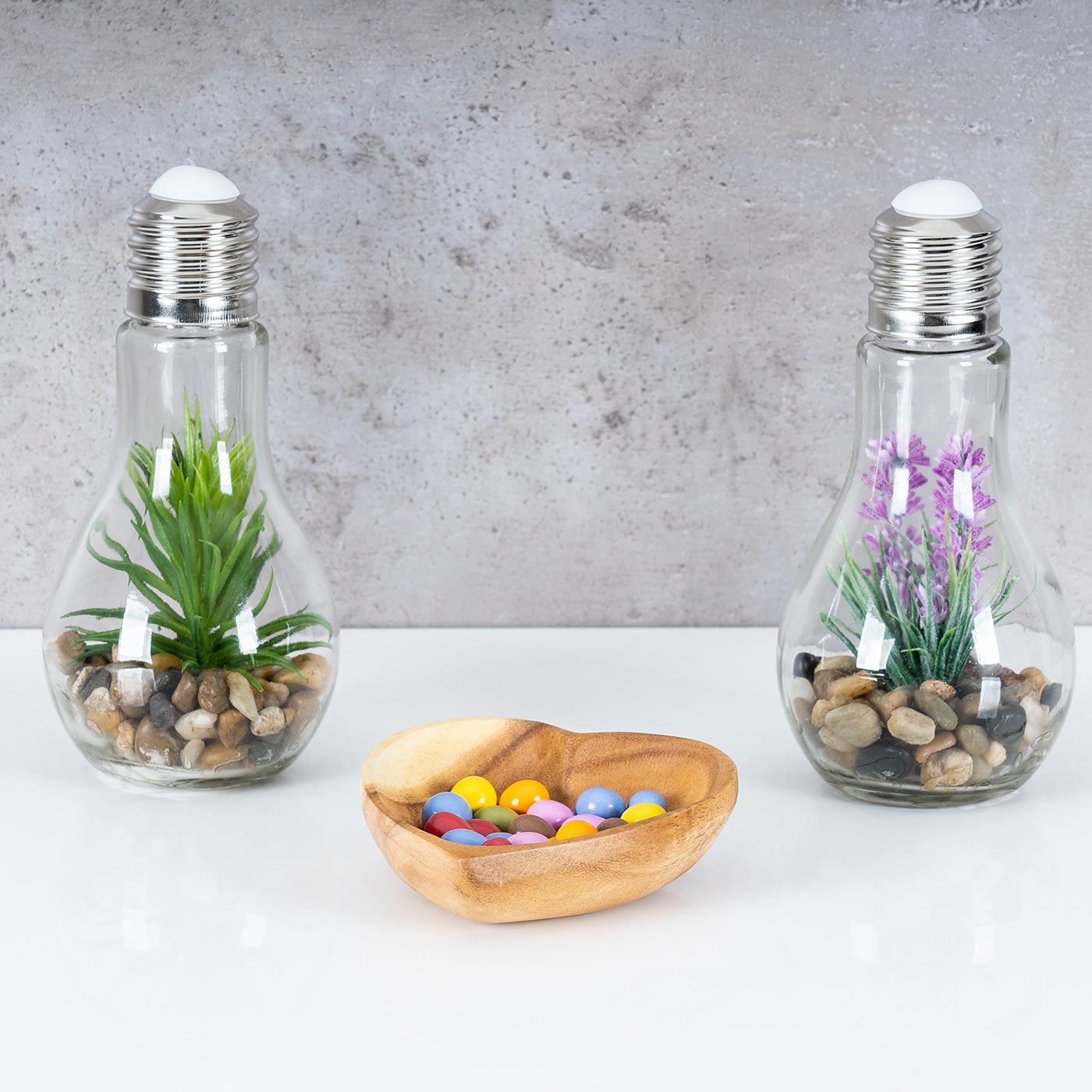 3er Set Schüssel Akazie 10x3cm Herz Holz Design Schale Obstschale Obstkorb Korb
