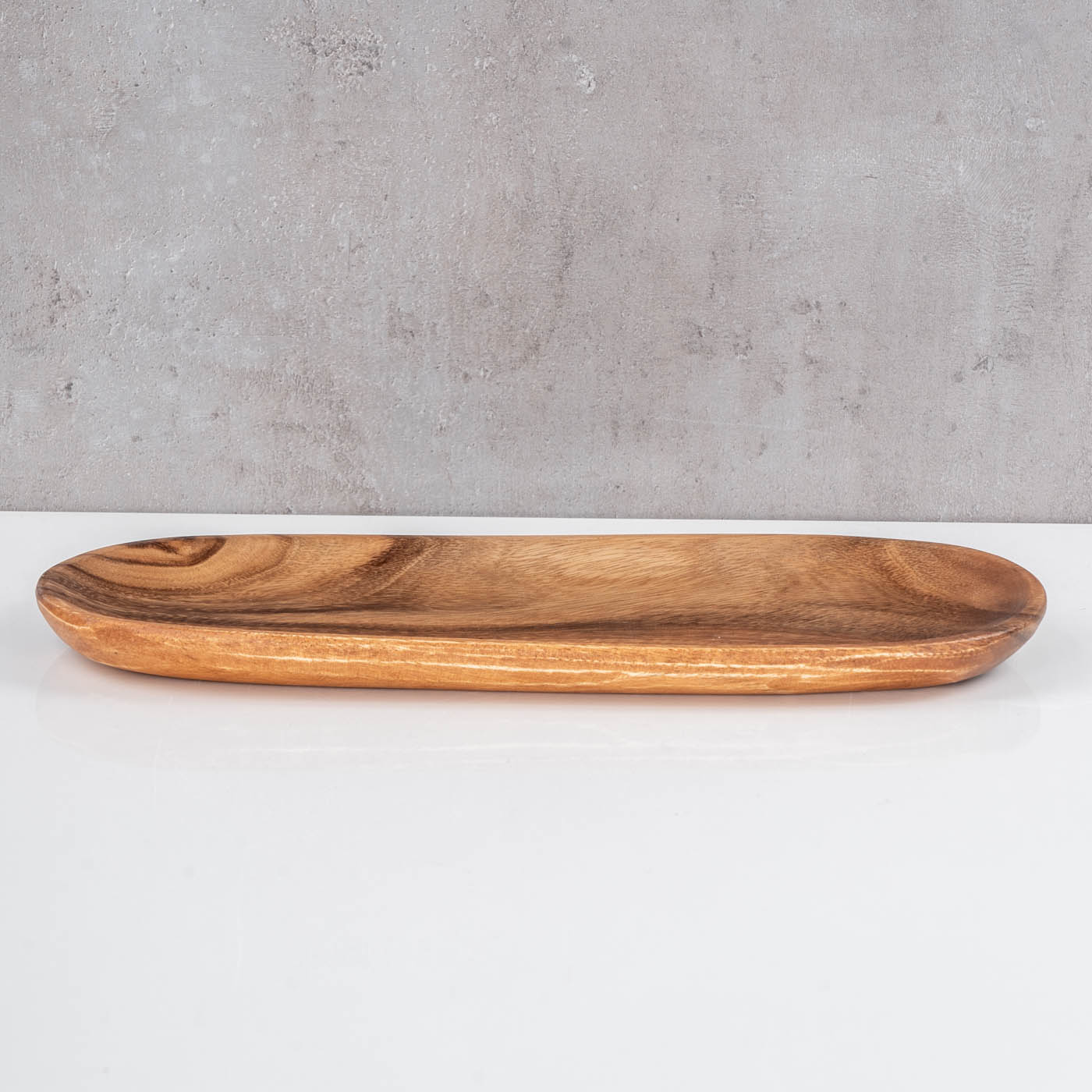 Holztablett Akazie 35x15cm Rechteckig Schale Obstschale Tablett Oval Holz Unikat