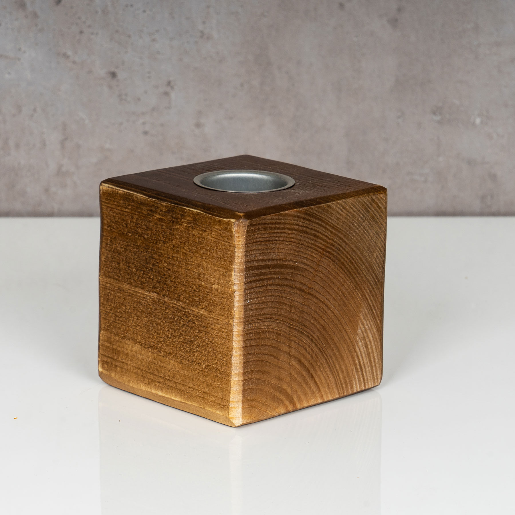 levandeo Teelichthalter Holz Massiv 10x10cm Nussbaum Farbig Kerzenständer Deko