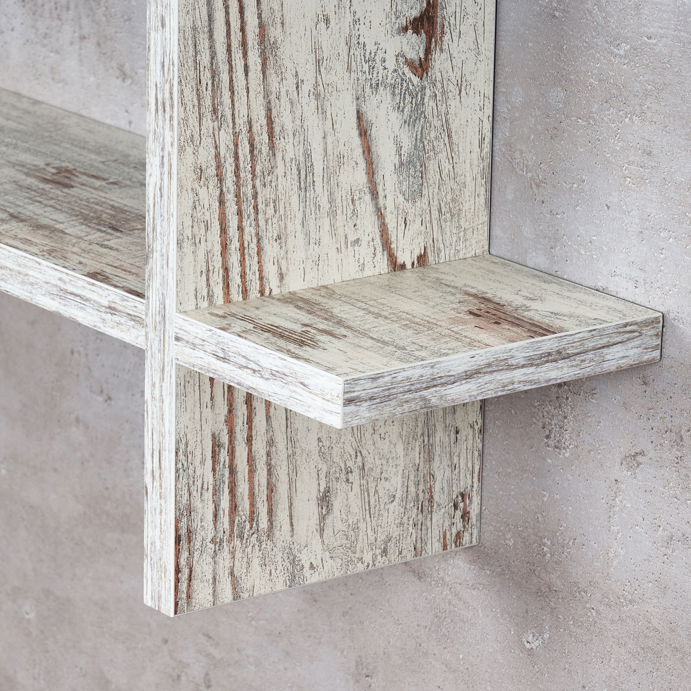 Regal BxH 98x48cm Holz Steckregal Shabby Chic Wandregal Bücherregal Vintage Deko