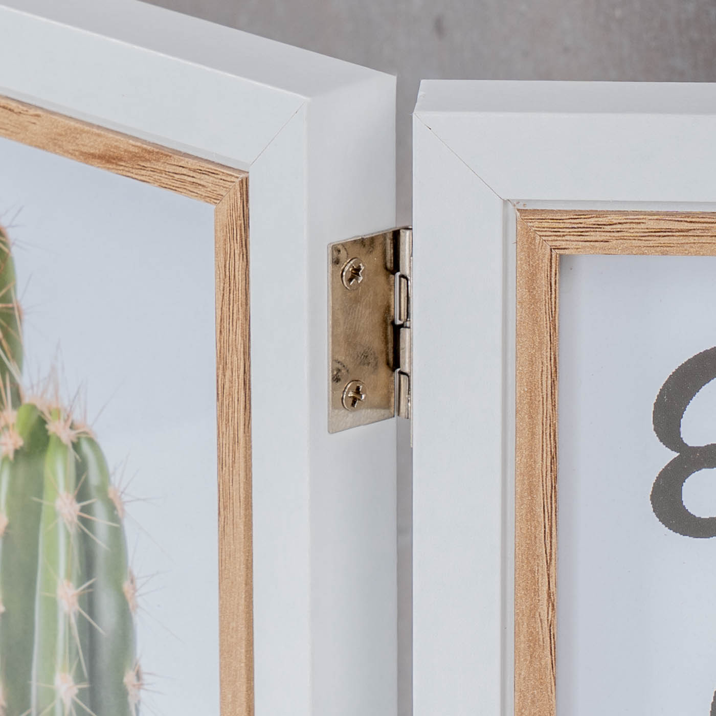 Bilderrahmen 3 Fotos Fotoaufsteller 10x15 MDF Holz Weiß Eiche Fotogeschenk Deko