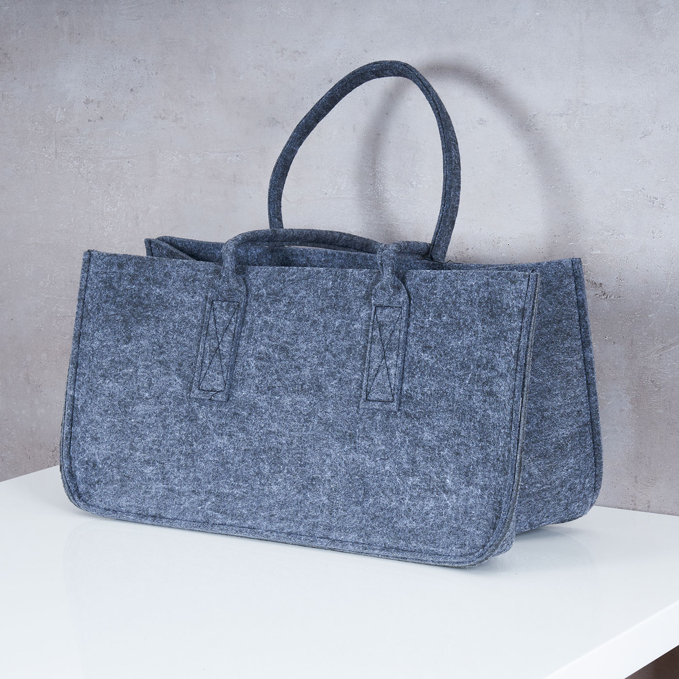 Filz Tasche 50x25x25cm Kaminholztasche Stofftasche Aufbewahrung Feuerholz Kamin
