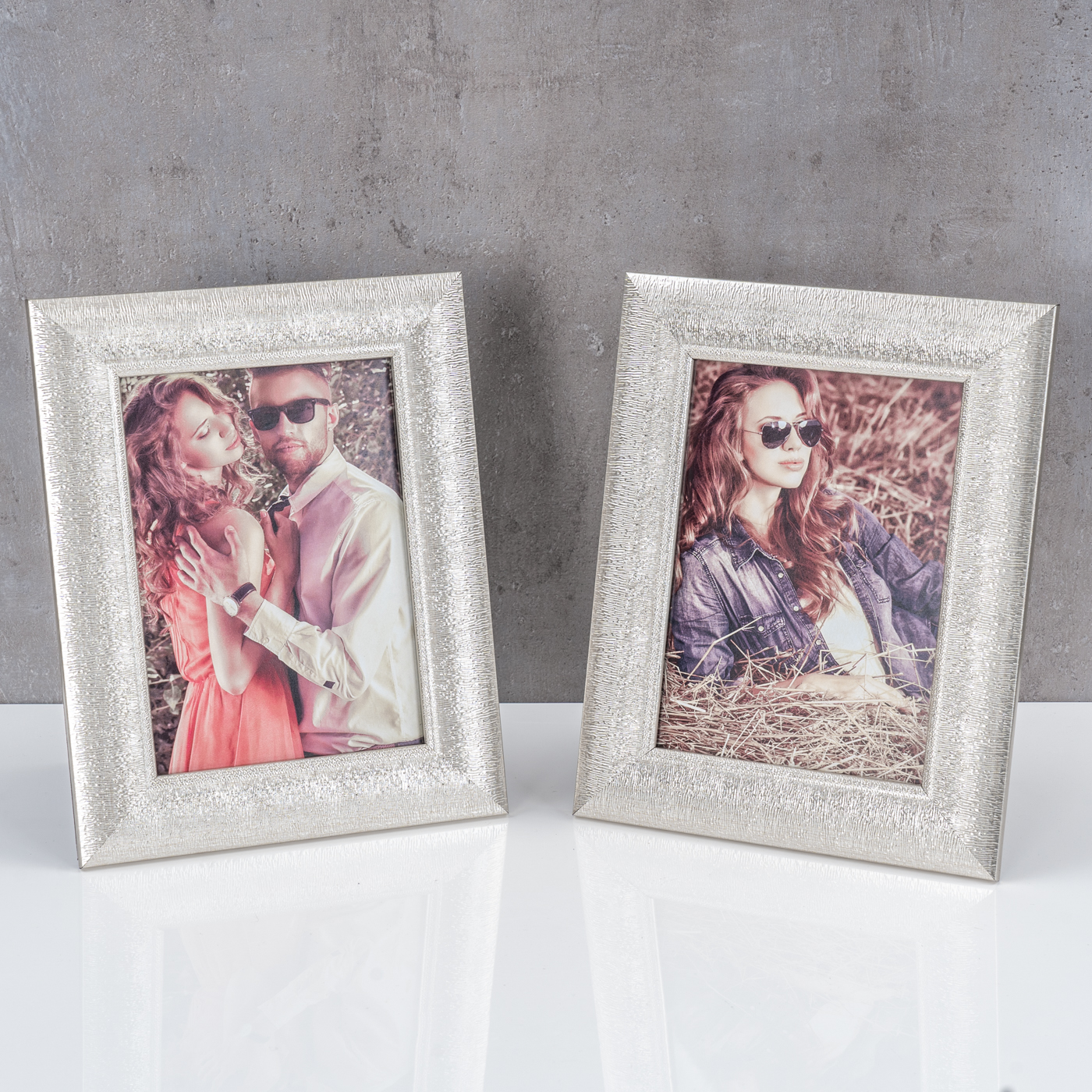 Bilderrahmen Set 13x18cm Fotorahmen Silber Einzelrahmen Portraitrahmen Glas