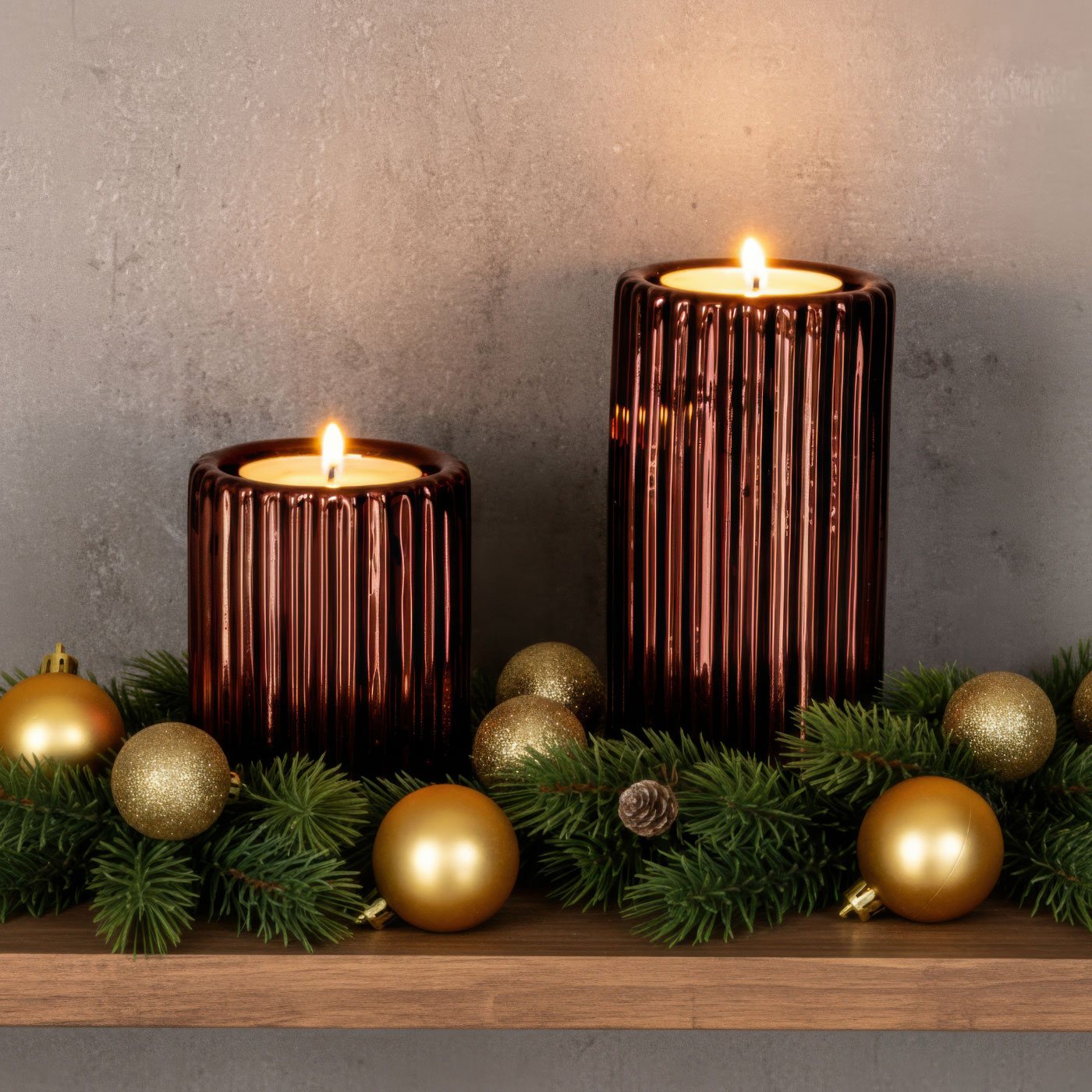 2er Set Teelichthalter Porzellan Bordeaux Rot Tischdeko Weihnachtsdeko Kerzenhalter
