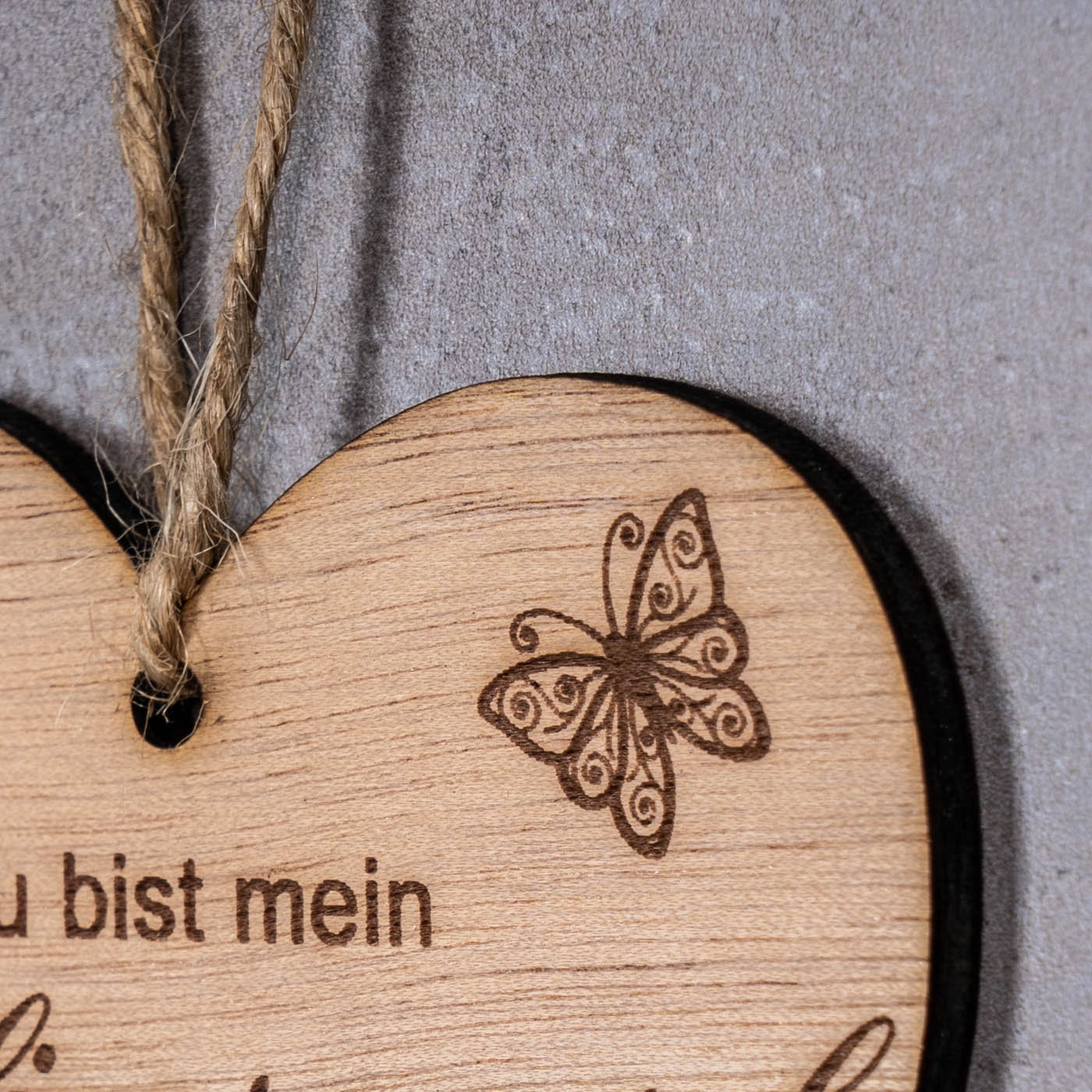 Herz 9x10cm Birkenholz Sprüche Lieblingsmensch Liebe Deko Holz Anhänger Geschenk