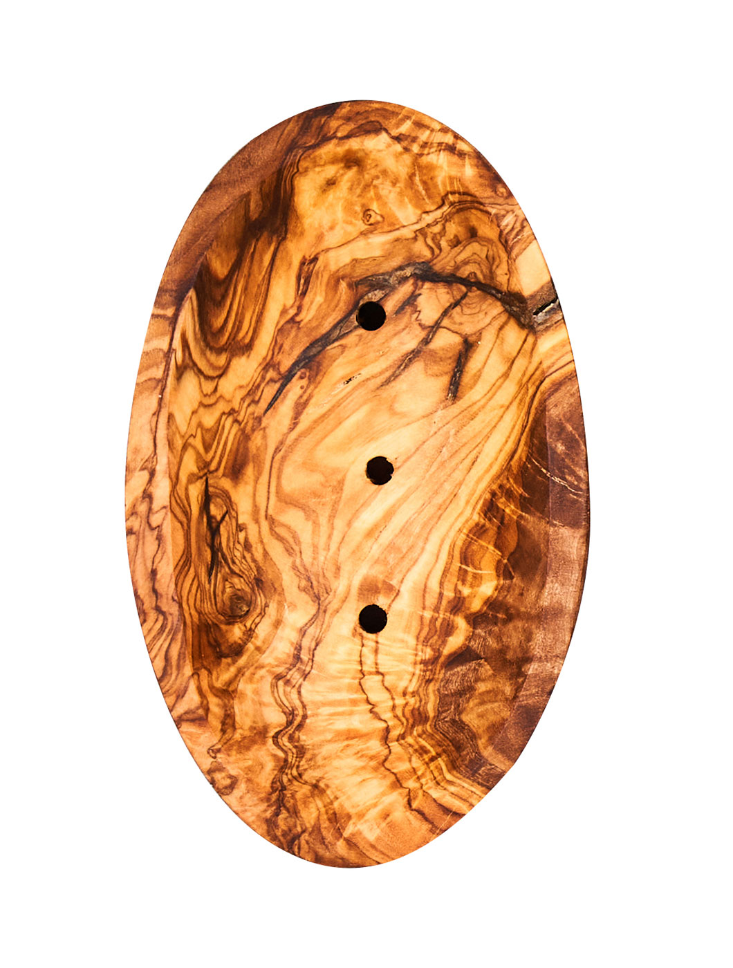 Olivenholz-Seifenschale ca.12x7cm oval Seifenhalter Badzubehör Holz Natur Unikat