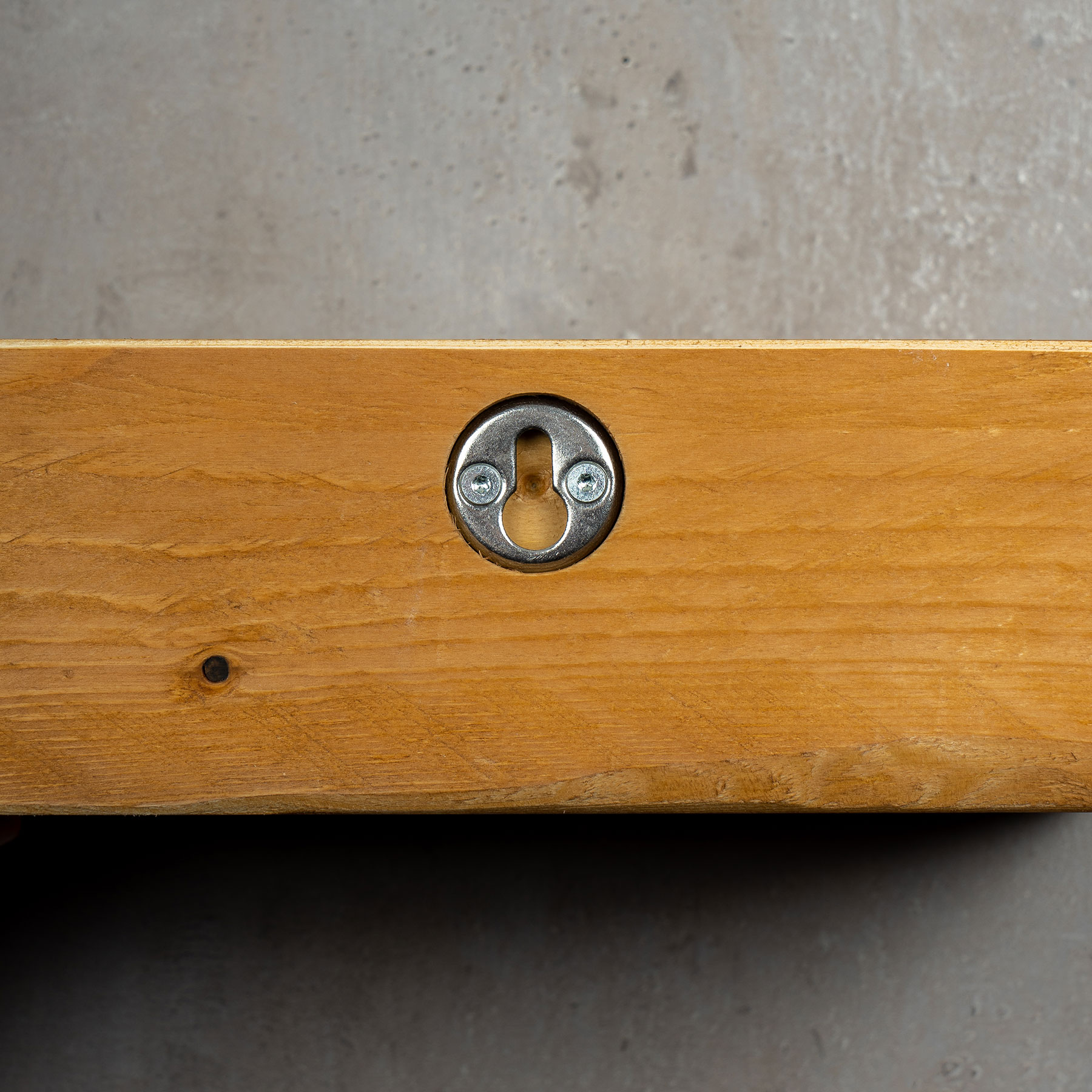 levandeo Schlüsselbrett Holz Massiv 35x10cm Teak lackiert Schlüsselleiste Board